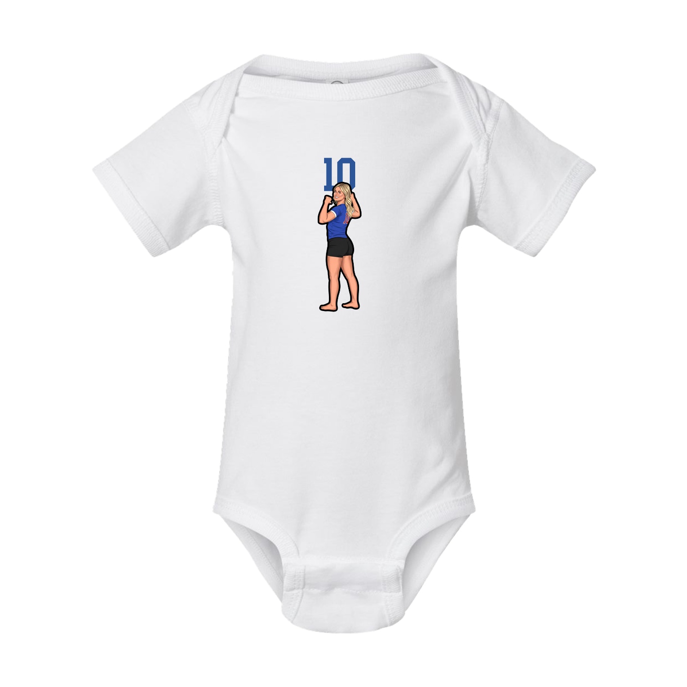 Baby Onesie — Number Top in White