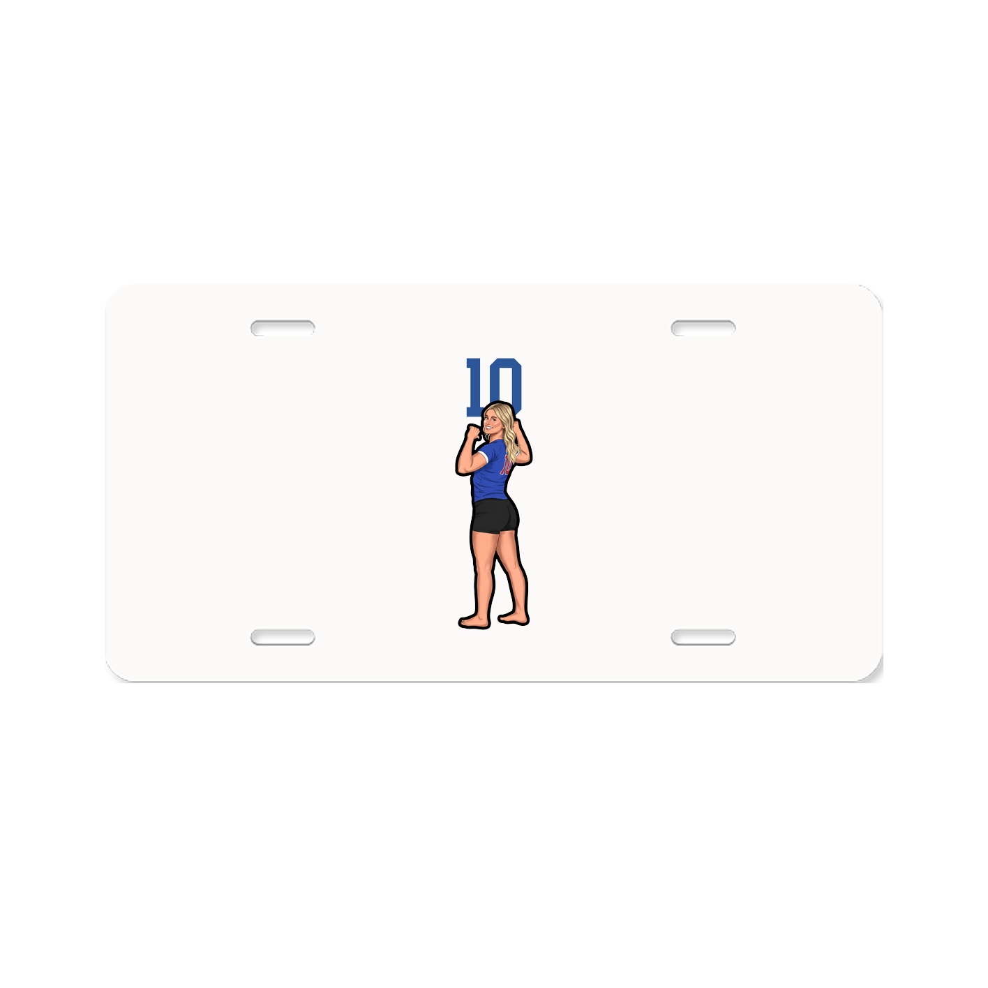 License Plate — Number Top in Classic