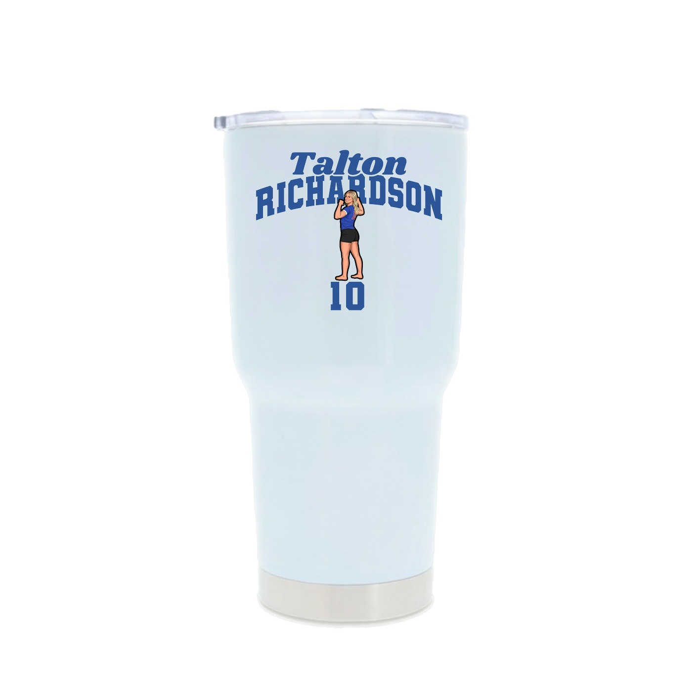 30oz Stainless Steel Tumbler — Signature Arch in White