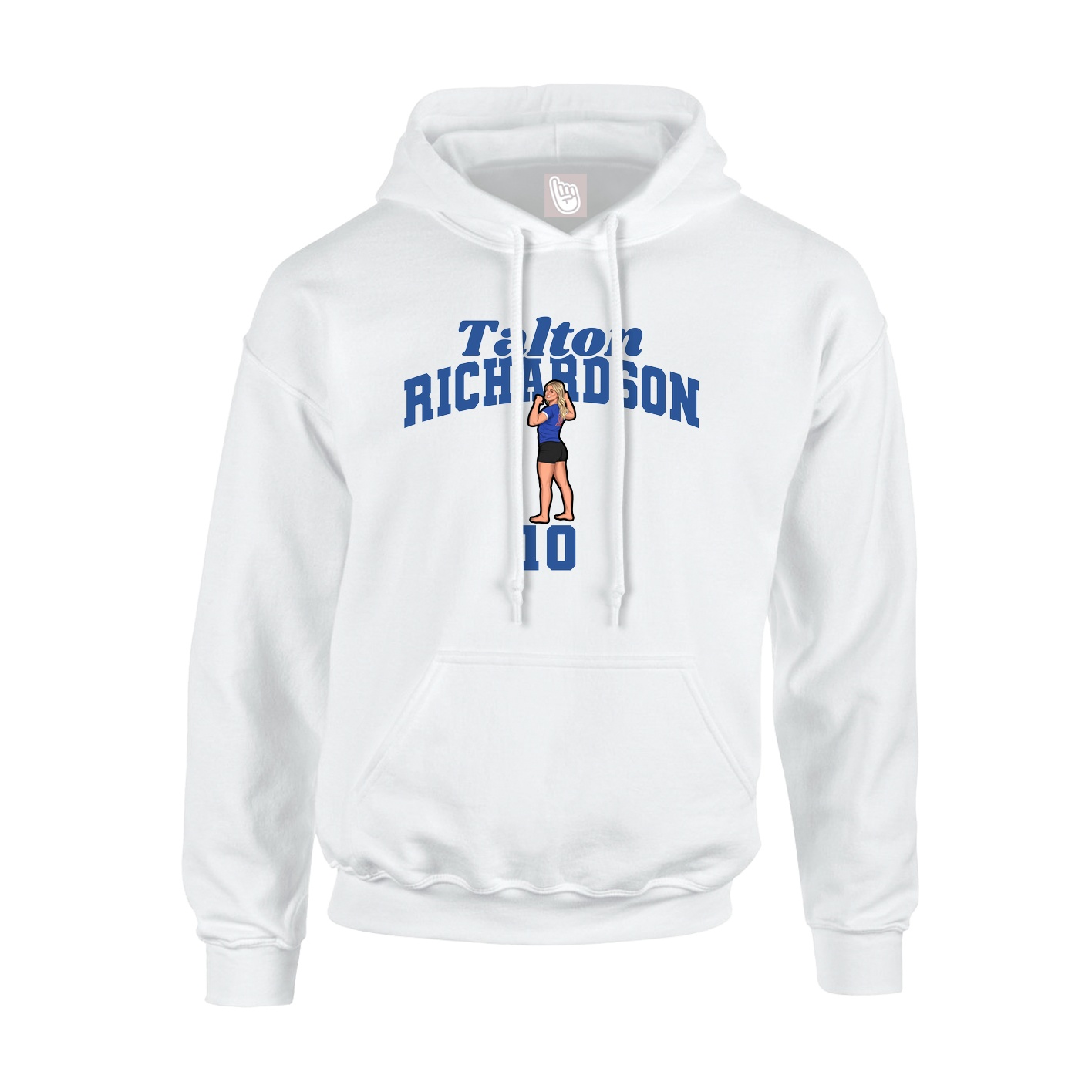 Youth Hoodie — Signature Arch in White