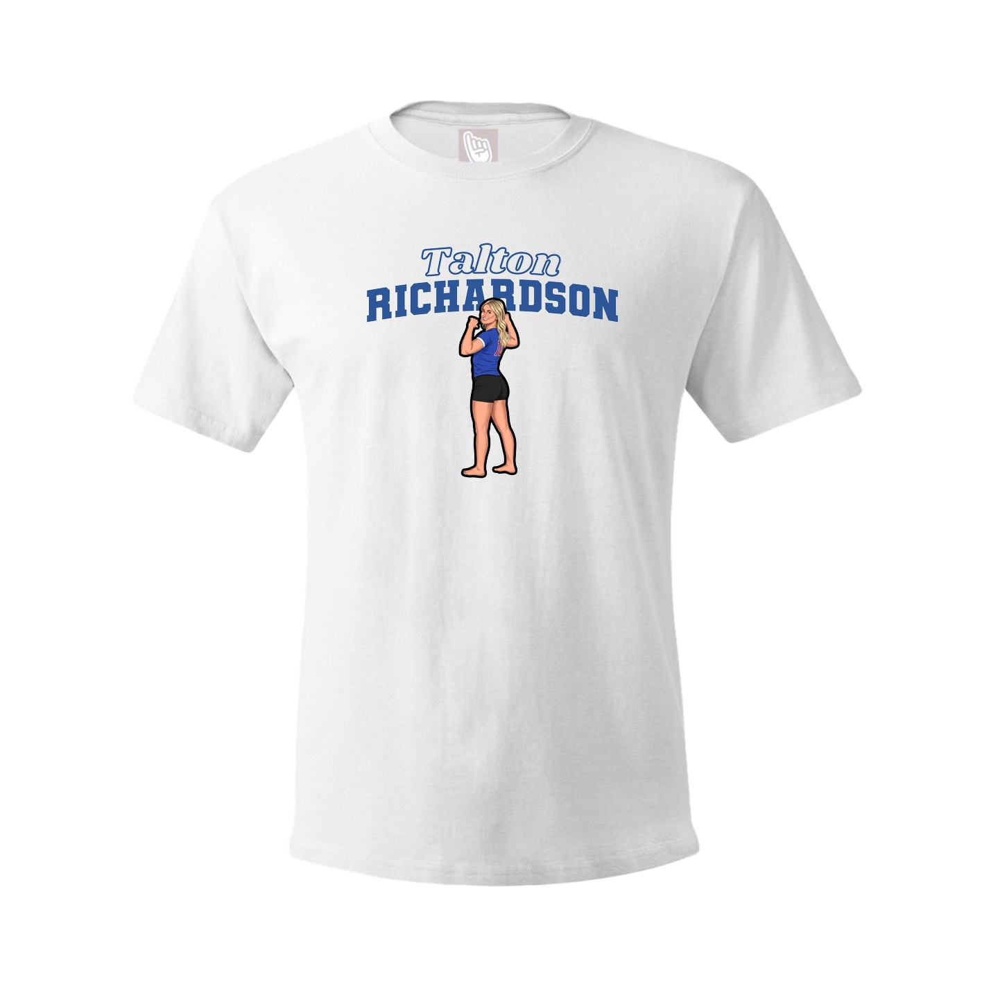 Youth Tee — Name Arch in White