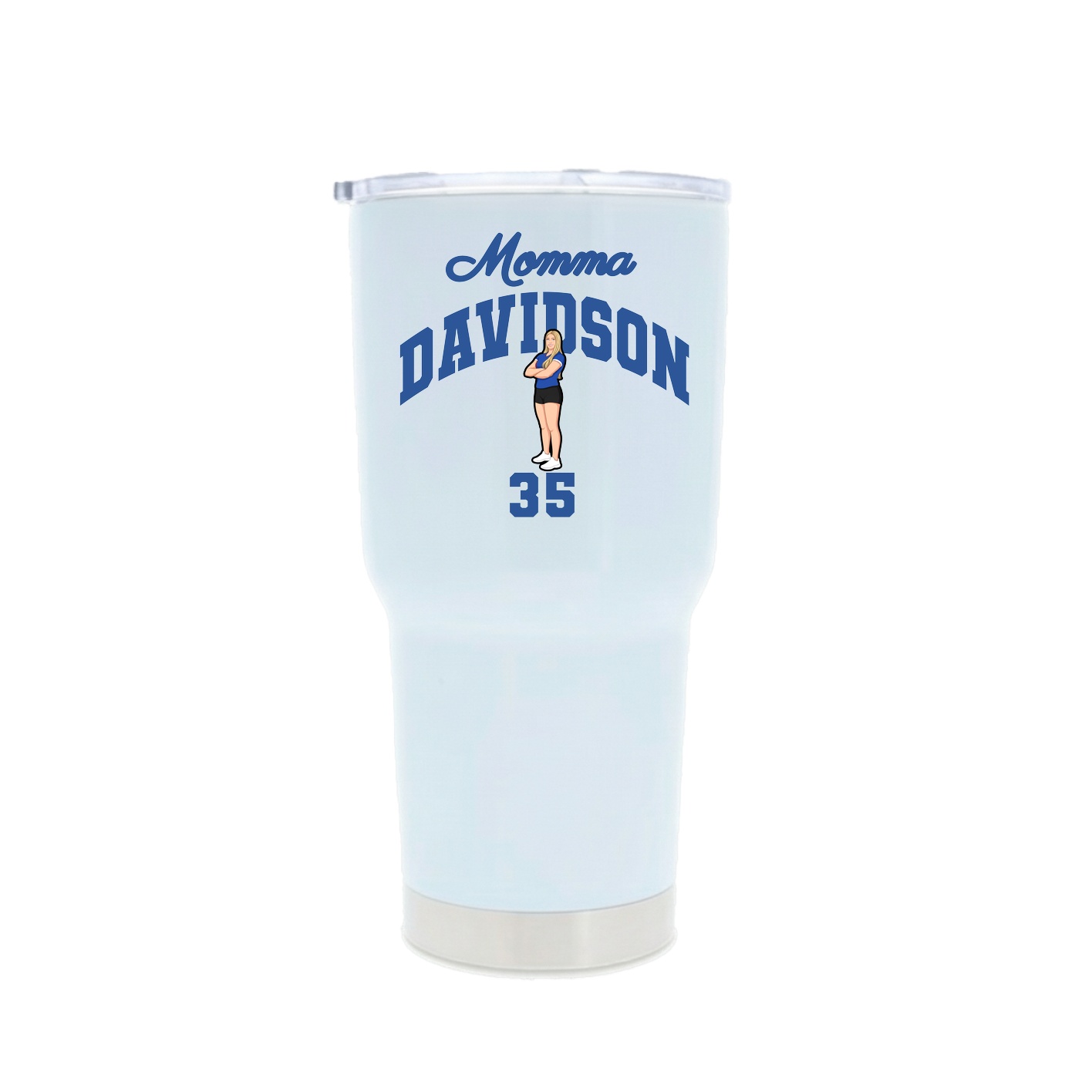 30oz Stainless Steel Tumbler — Mothers Day Arch in White