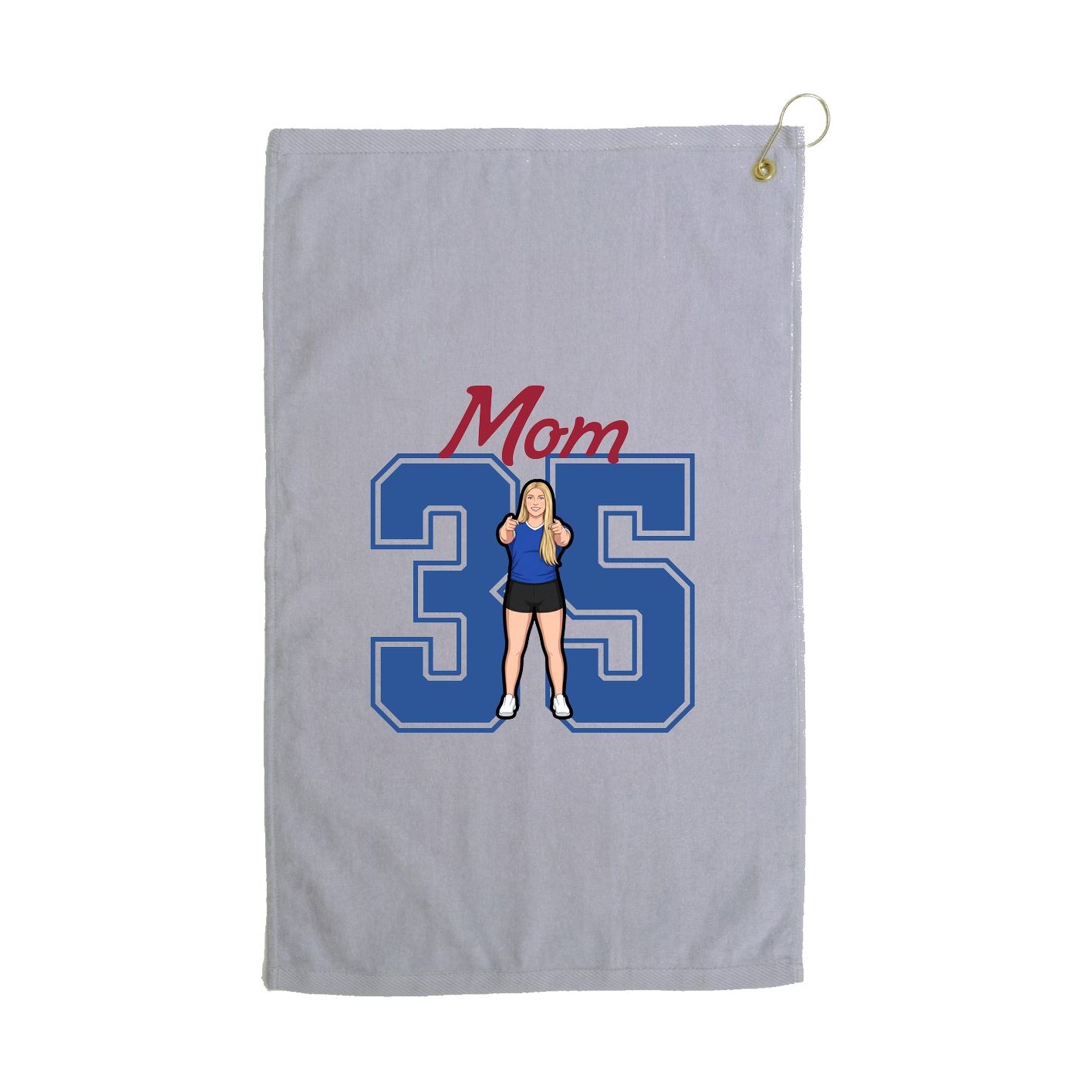 Golf Towel — Mothers Day Shirsey in Grey