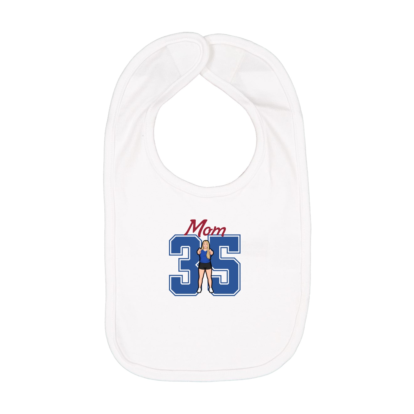 Infant Bib — Mothers Day Shirsey in White
