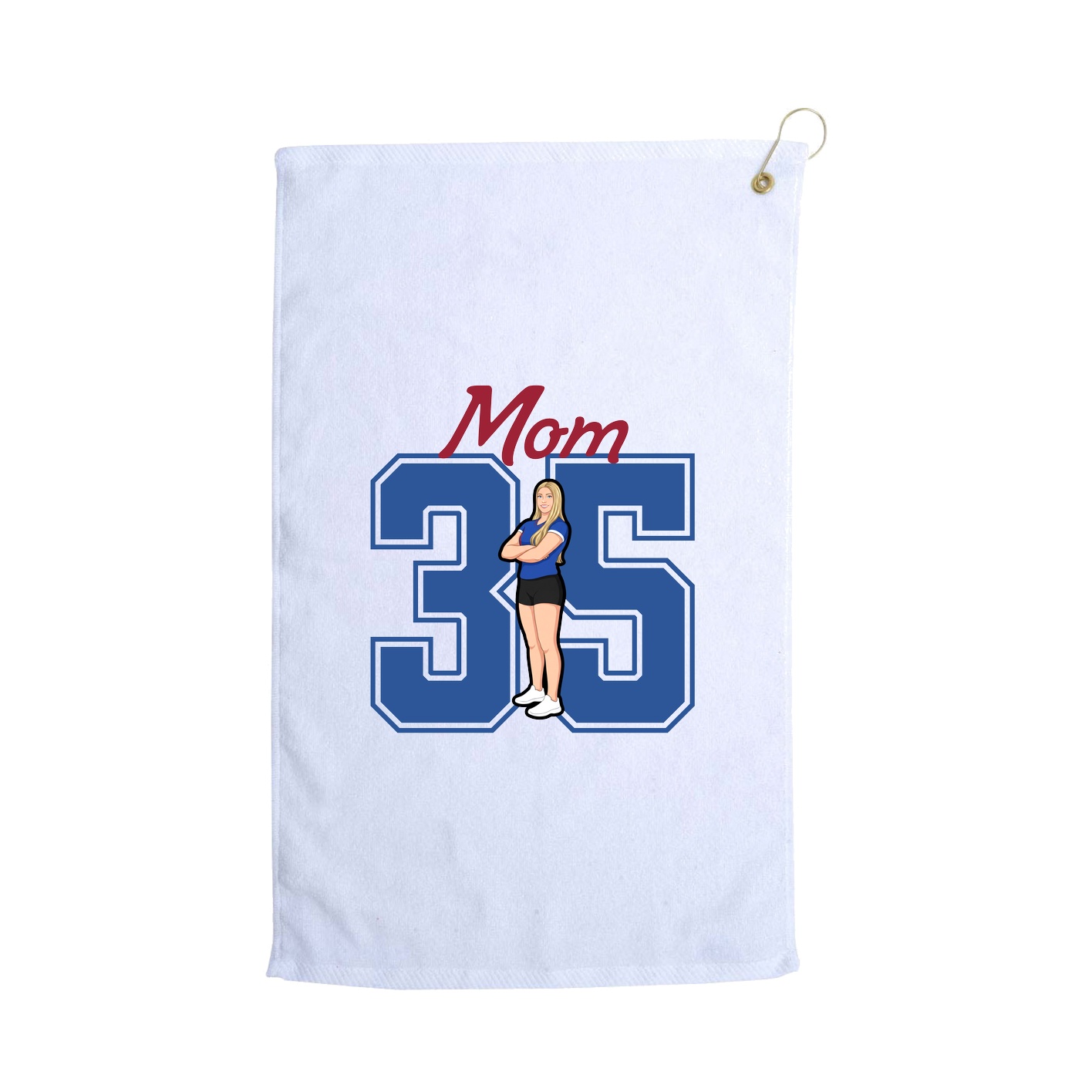 Golf Towel — Mothers Day Shirsey in White