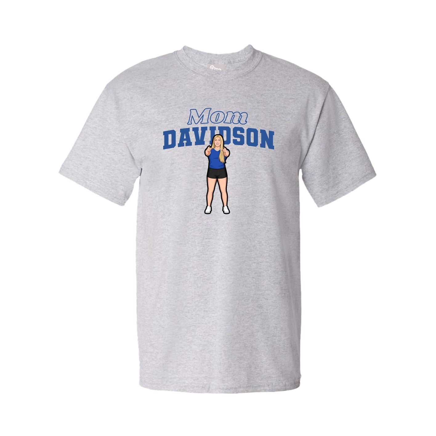 Youth Tee — Mothers Day Block in Grey