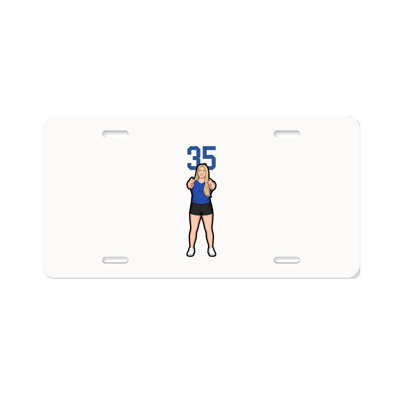 License Plate — Number Top in Classic