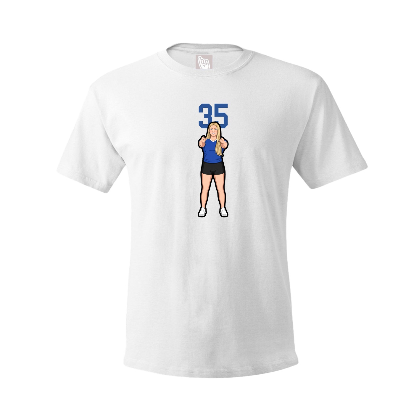 Tee — Number Top in White