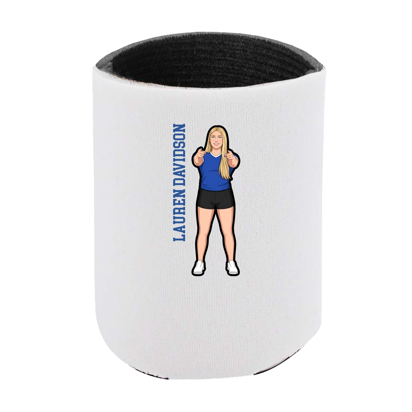 Can Holder — Name Vertical in White