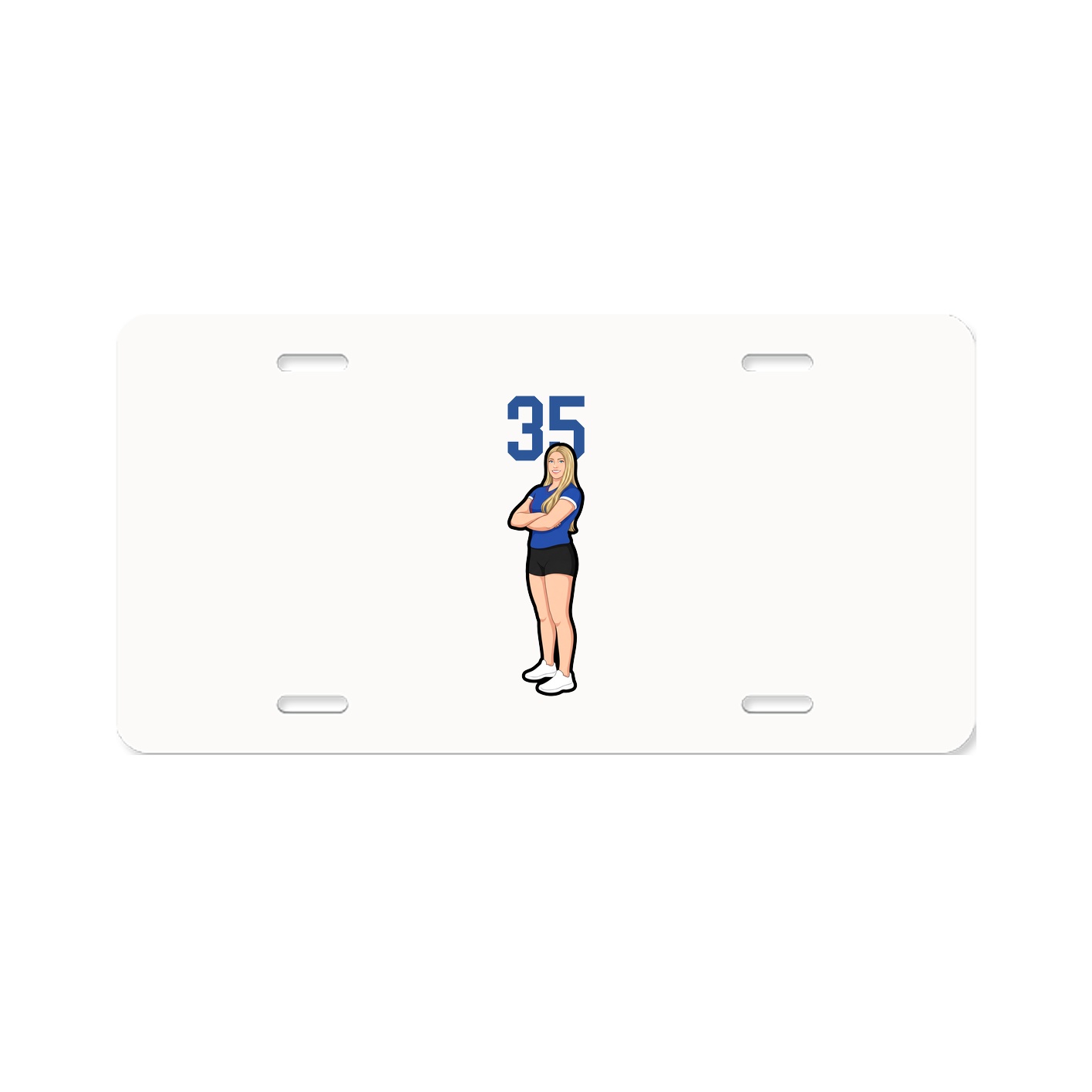 License Plate — Number Top in Classic