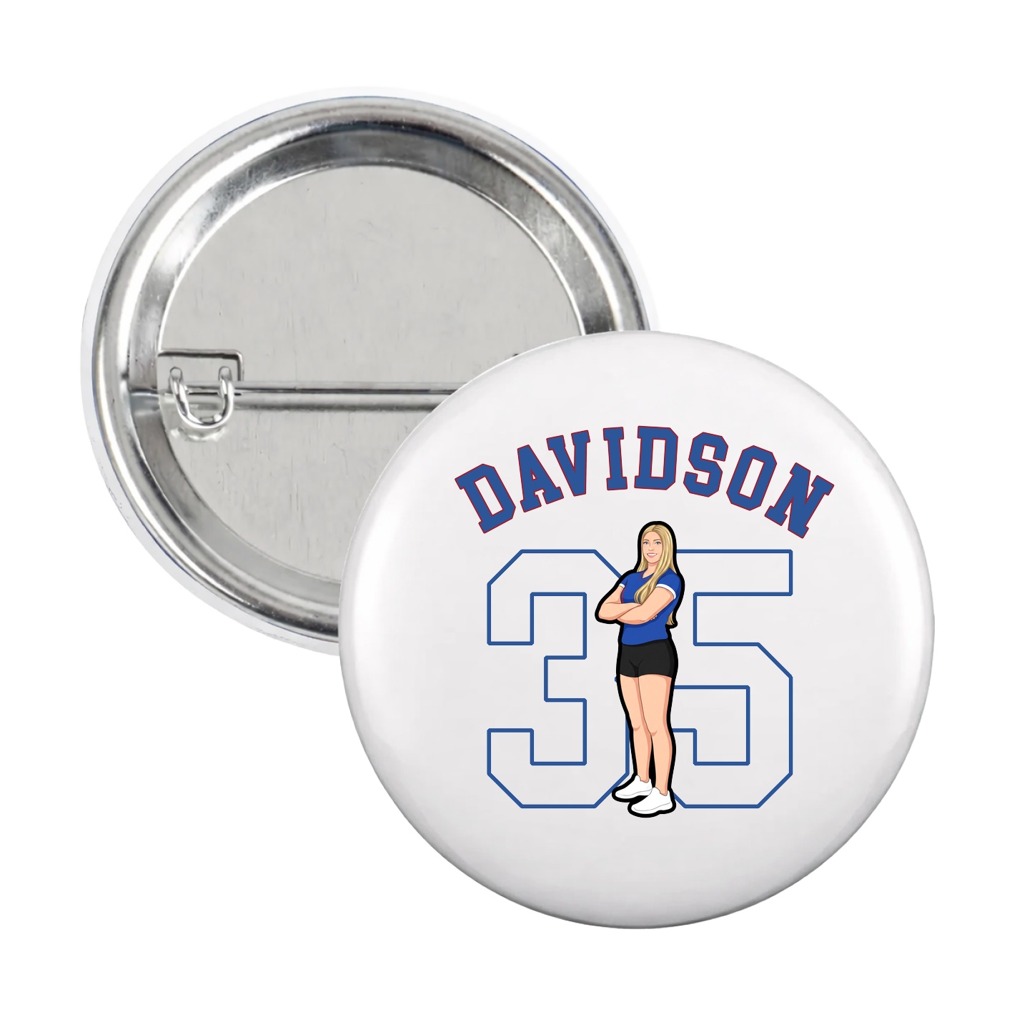 Game Day Button — Shirsey Arch in White