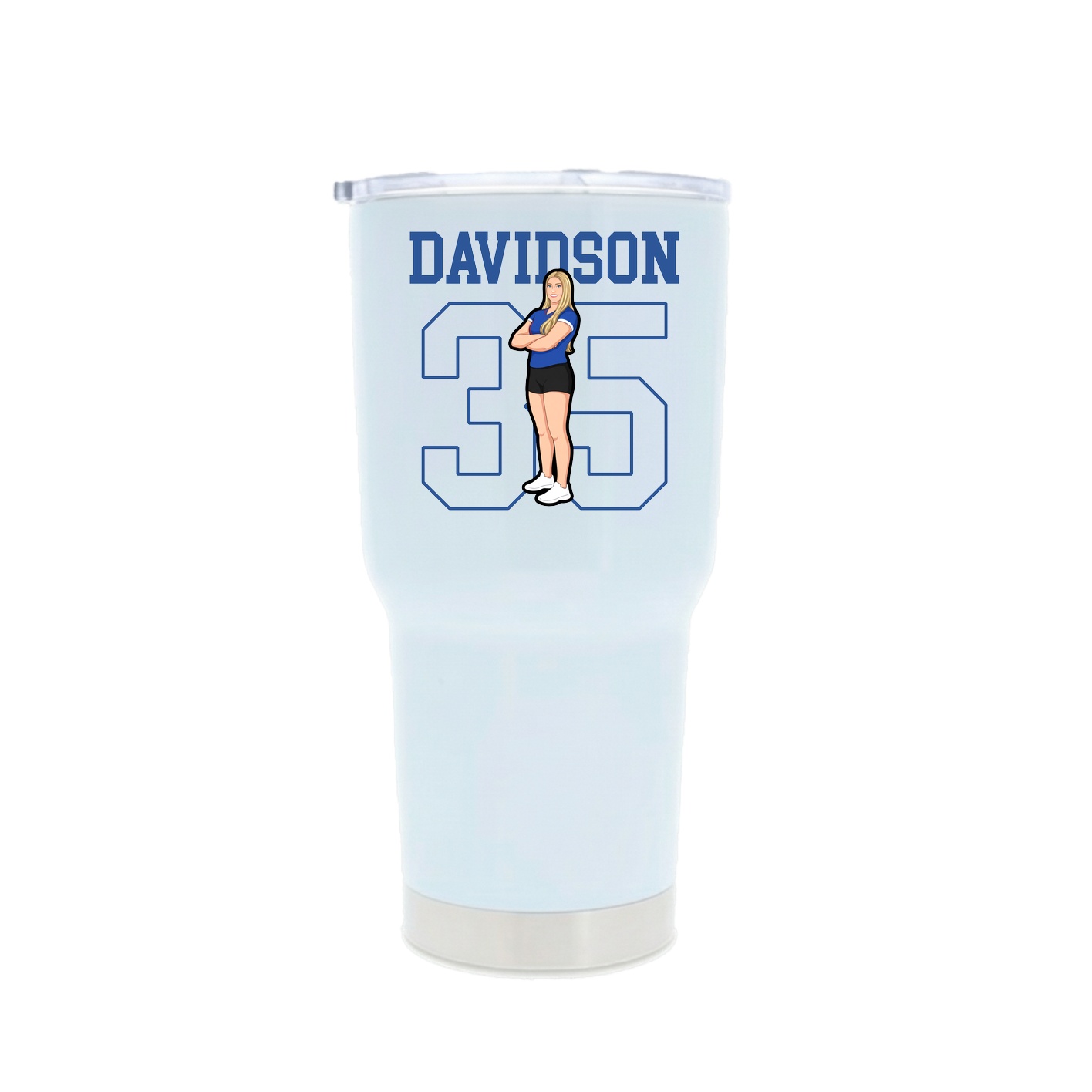 30oz Stainless Steel Tumbler — Shirsey in White
