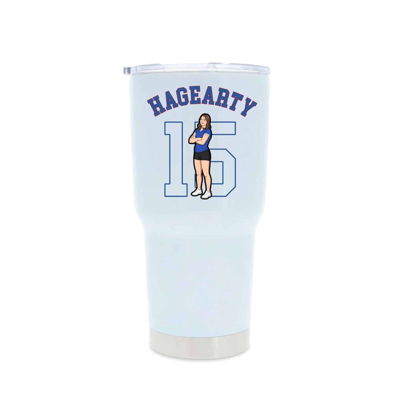 30oz Stainless Steel Tumbler — Shirsey Arch in White