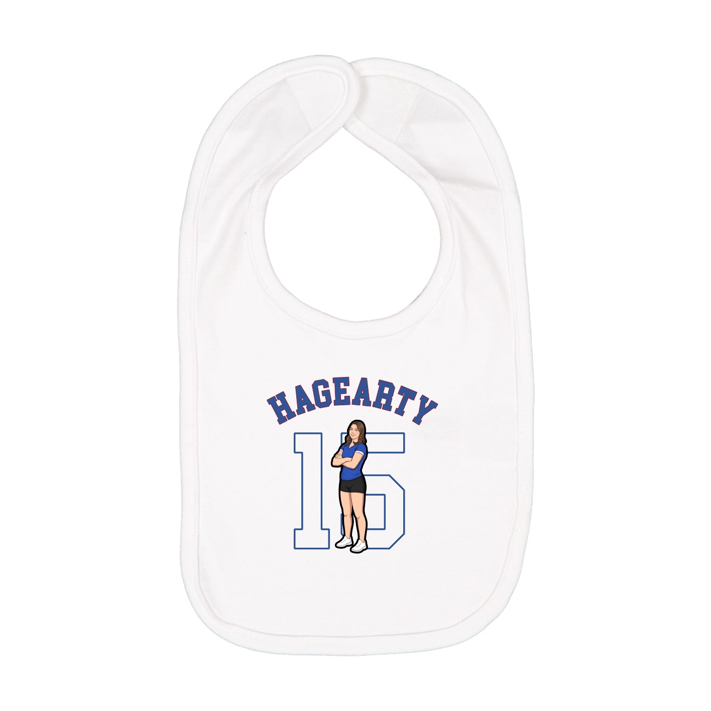 Infant Bib — Shirsey Arch in White