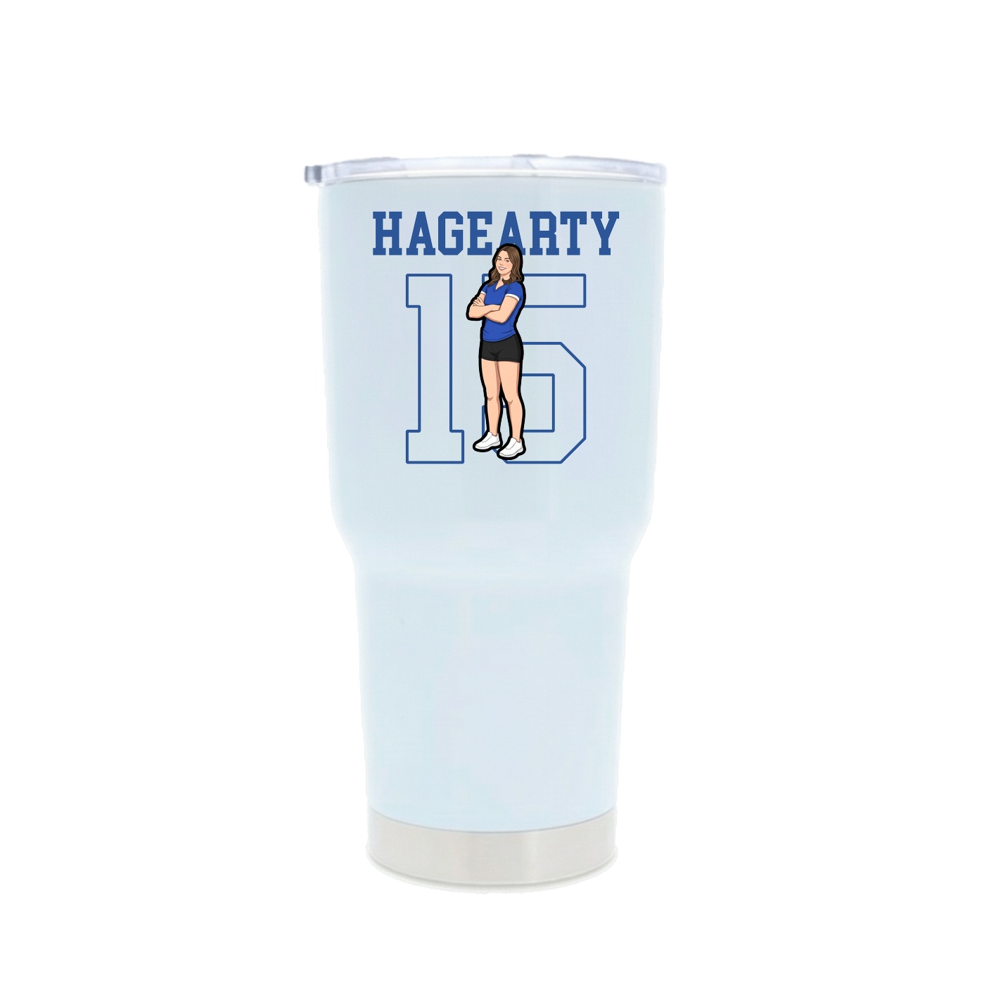 30oz Stainless Steel Tumbler — Shirsey in White