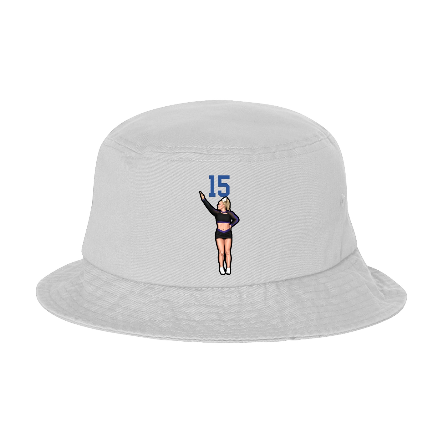 Bucket Cap — Number Top in White