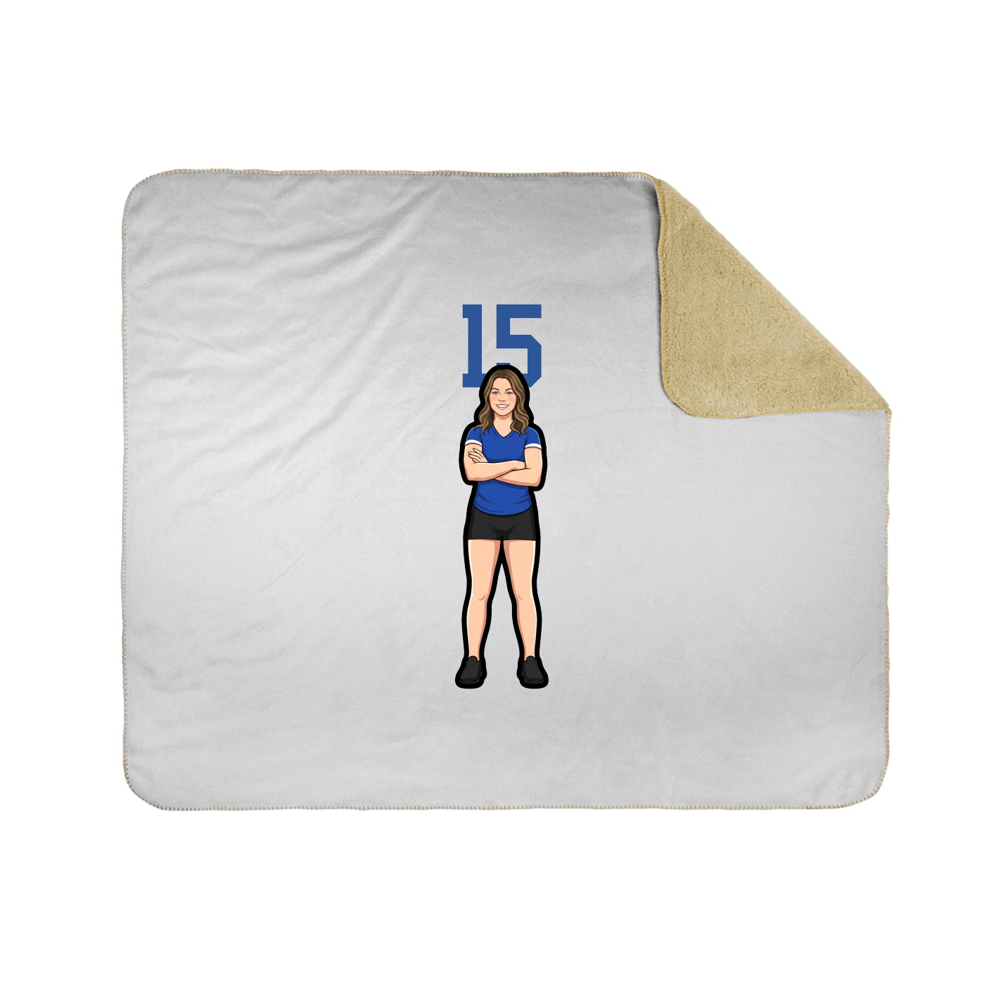 Throw Blanket — Number Top in White