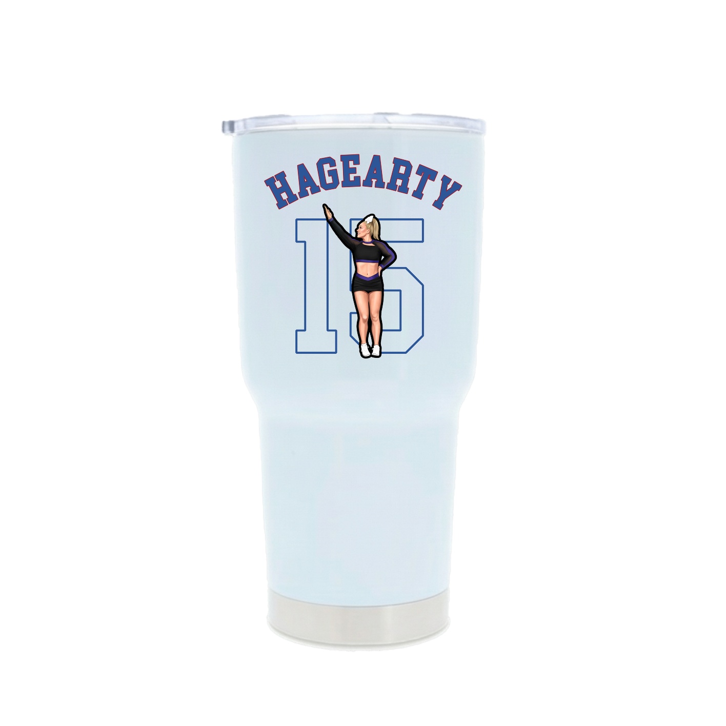 30oz Stainless Steel Tumbler — Shirsey Arch in White