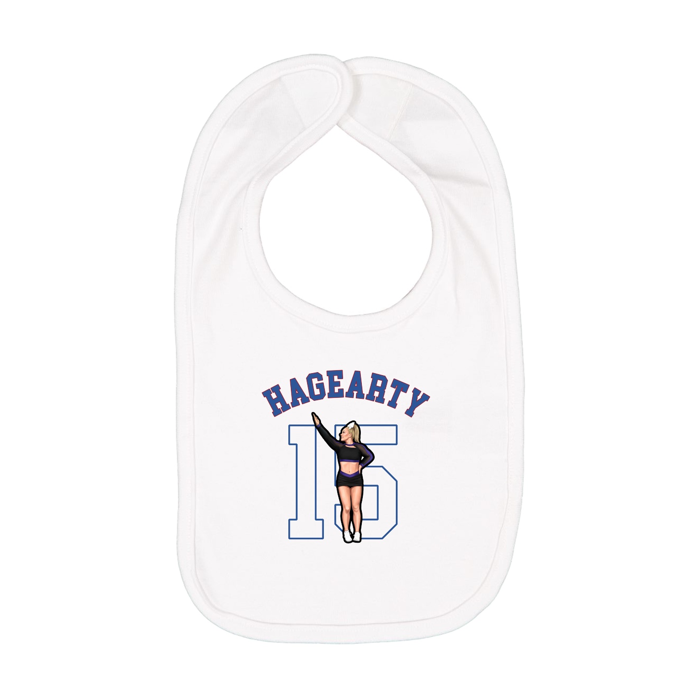 Infant Bib — Shirsey Arch in White