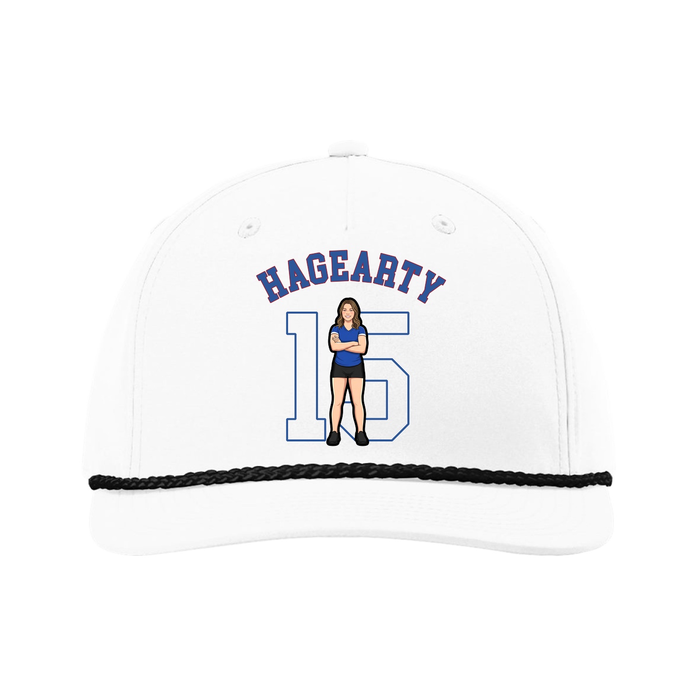 Five-Panel Classic Rope Cap — Shirsey Arch in White