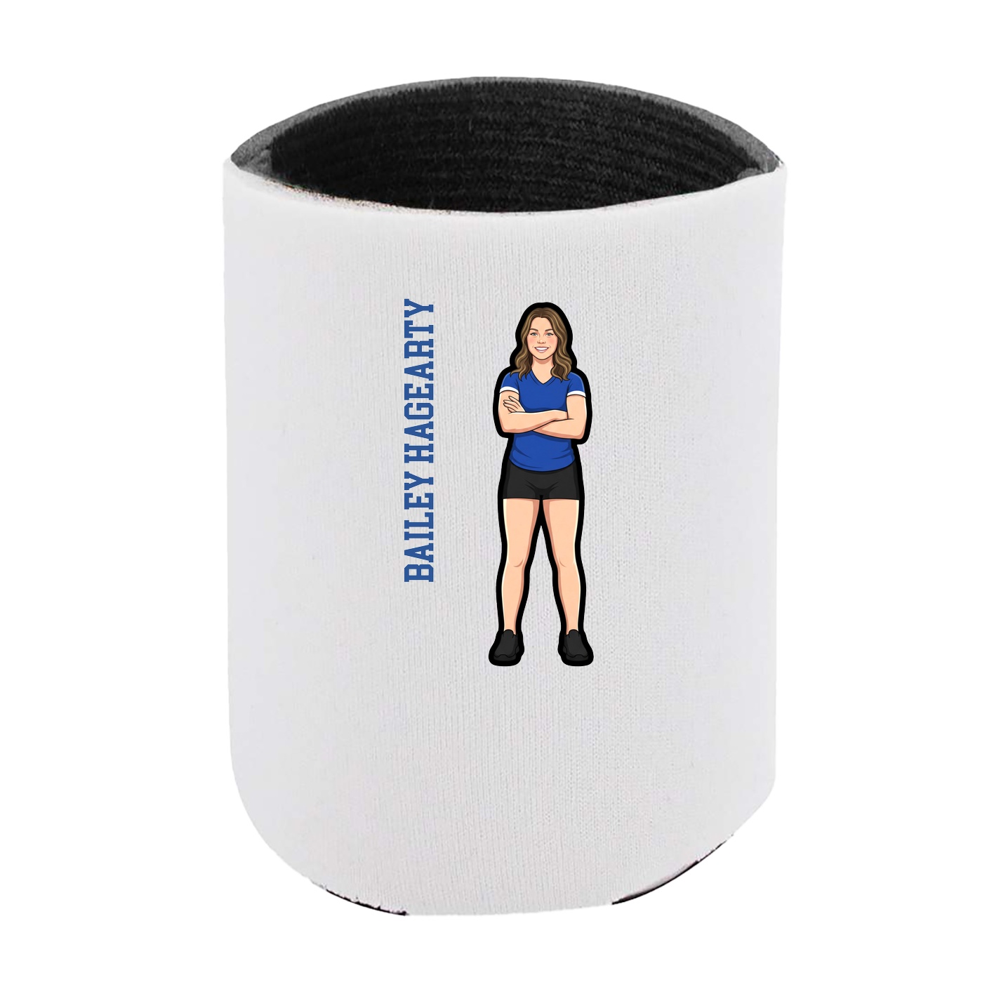 Can Holder — Name Vertical in White