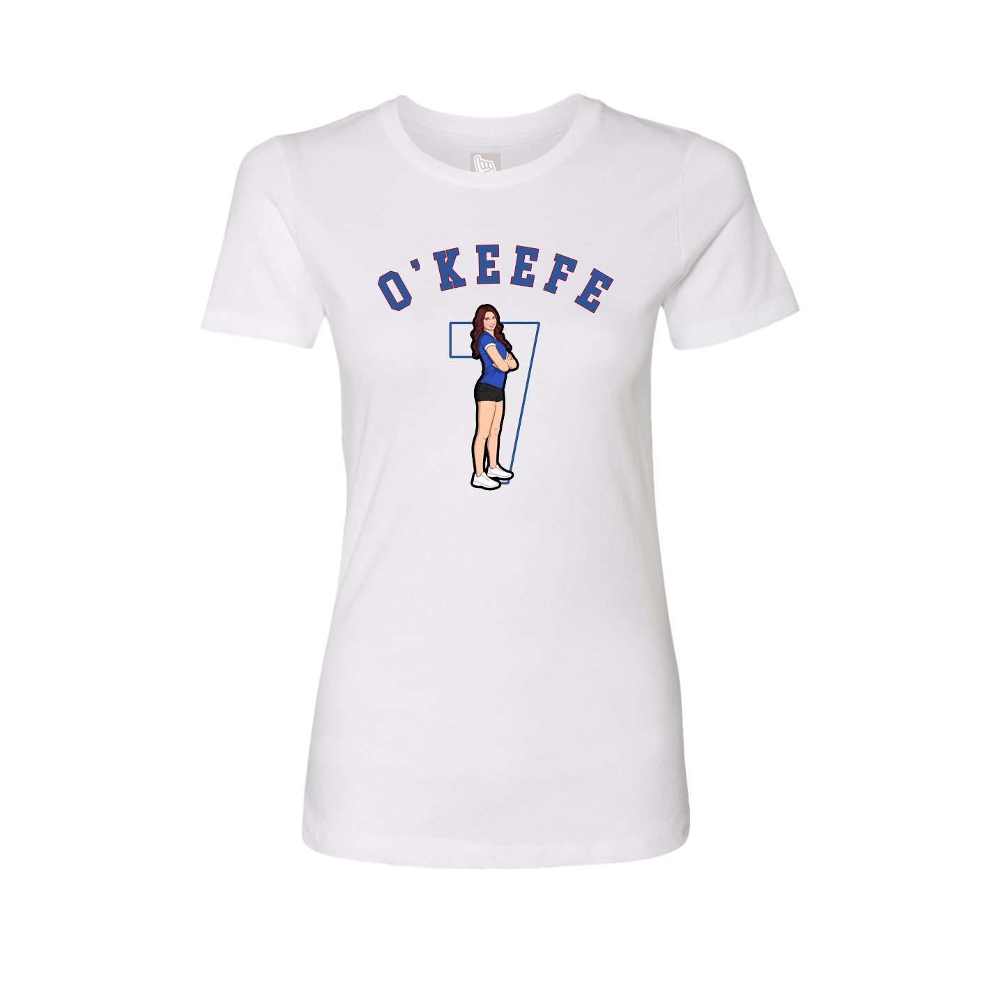 Fitted Women's Tee — Shirsey Arch in White