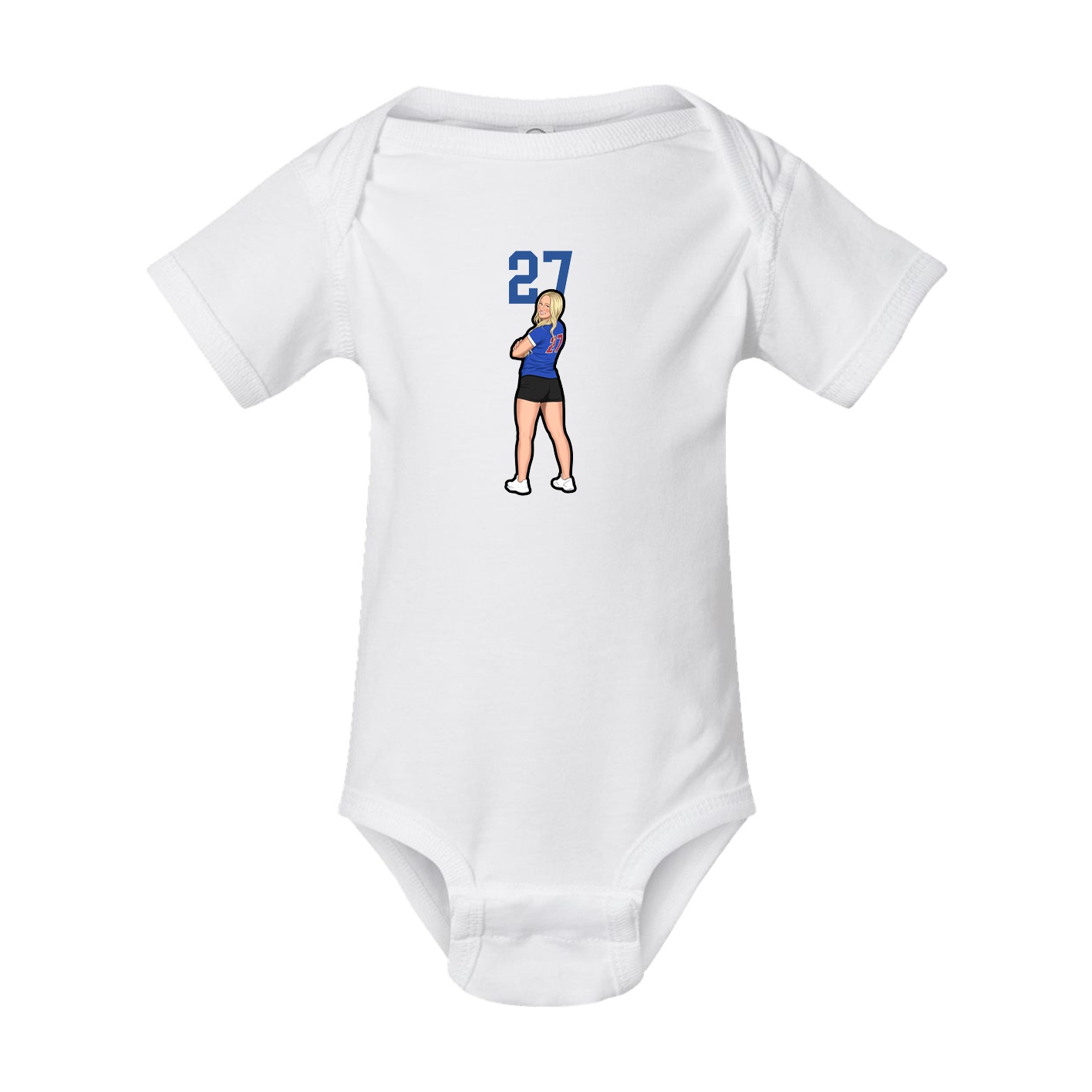 Baby Onesie — Number Top in White