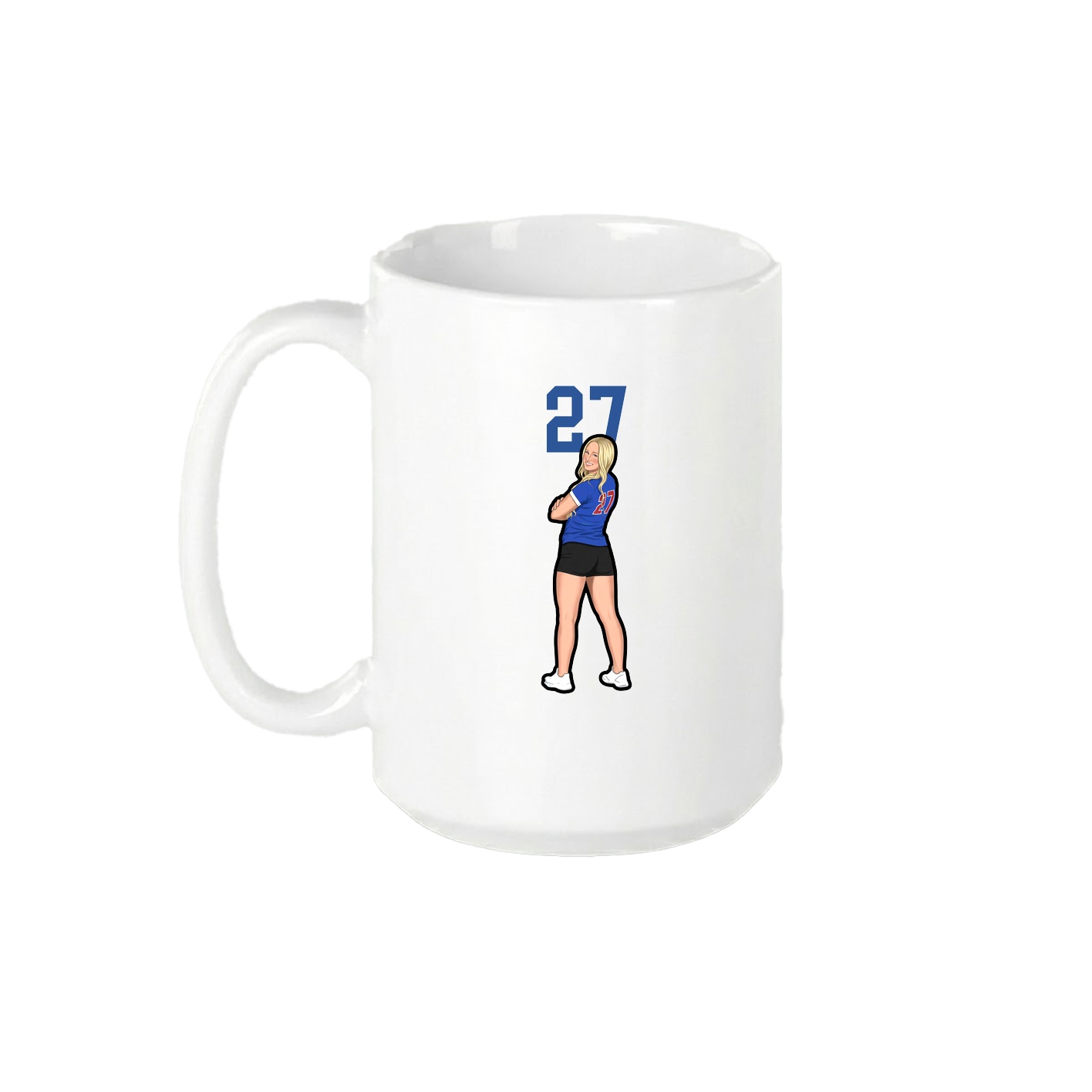 15oz Coffee Mug — Number Top in White