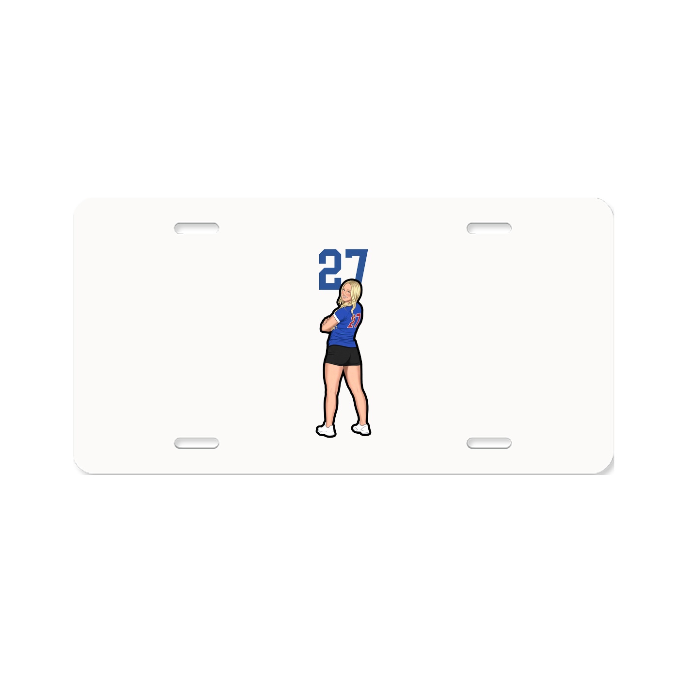 License Plate — Number Top in Classic