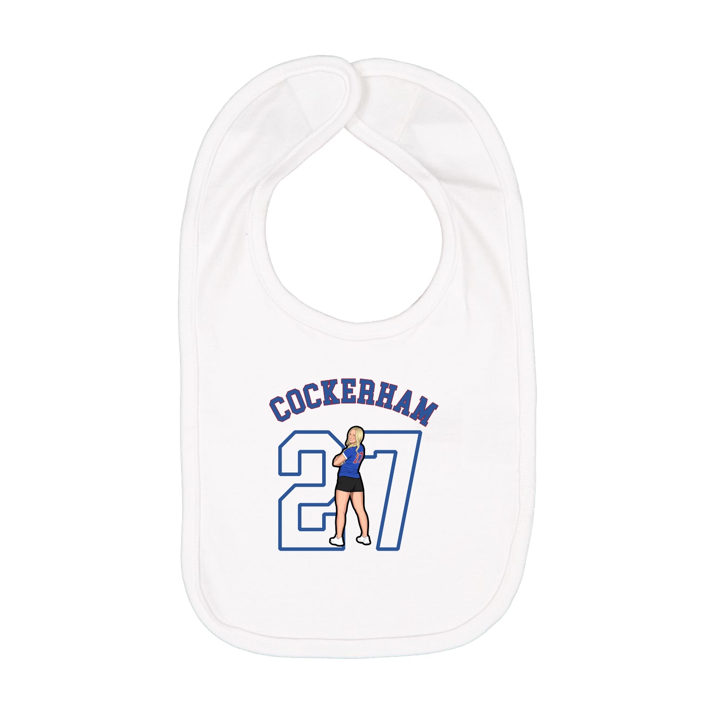 Infant Bib — Shirsey Arch in White