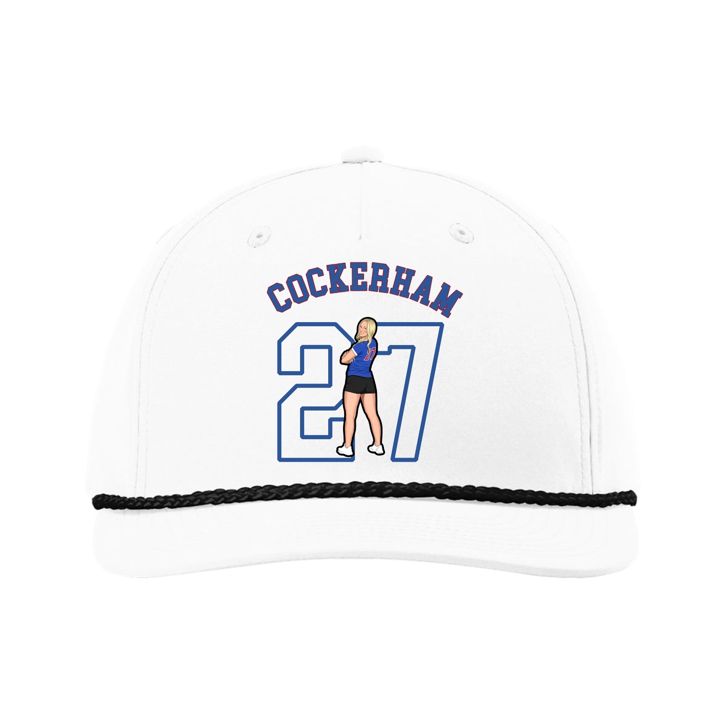 Five-Panel Classic Rope Cap — Shirsey Arch in White