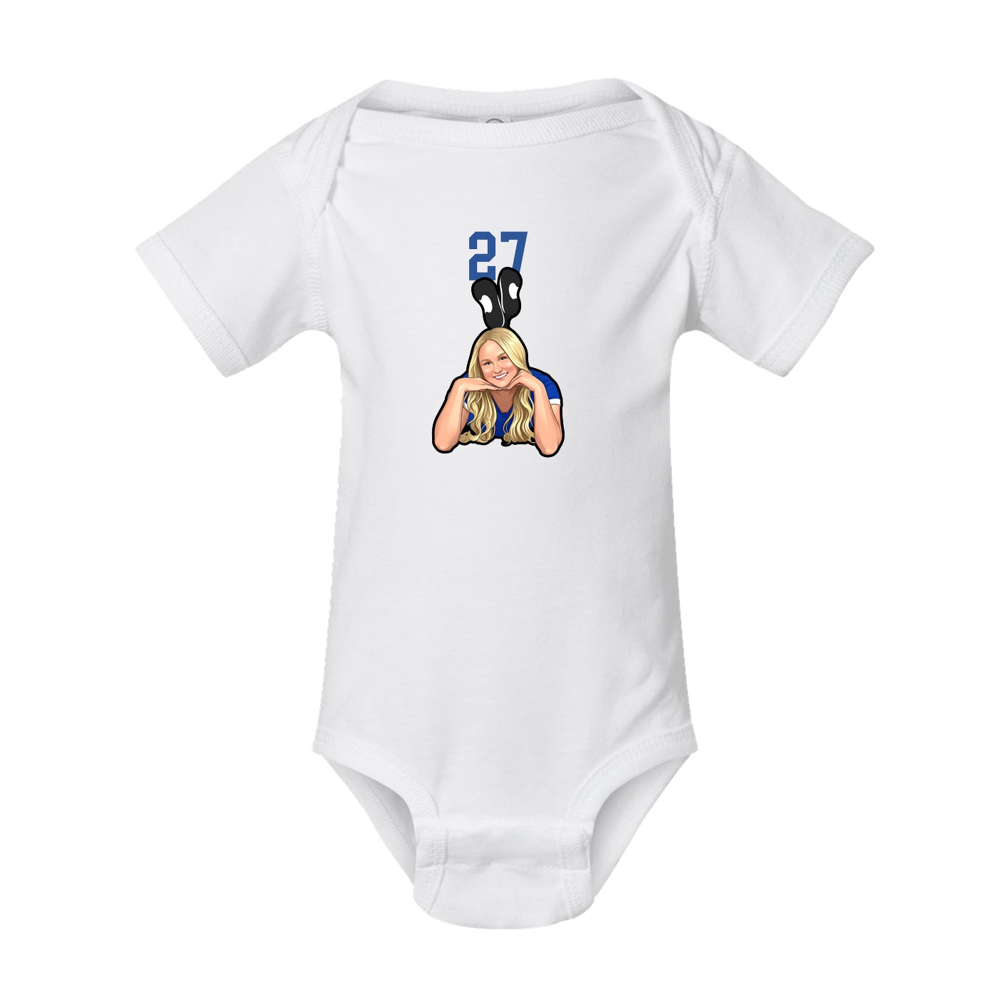 Baby Onesie — Number Top in White