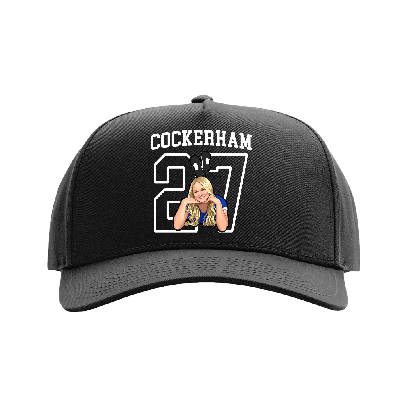 Full Fabric Five-Panel Champ Cap — Shirsey in Black