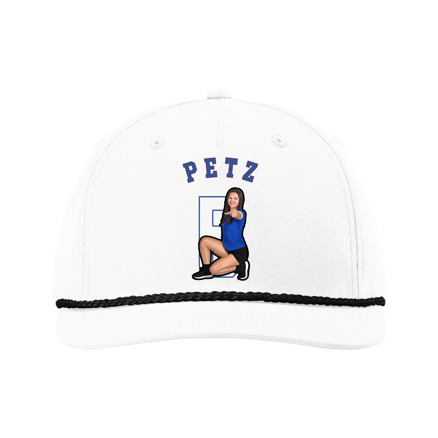 Five-Panel Classic Rope Cap — Shirsey Arch in White