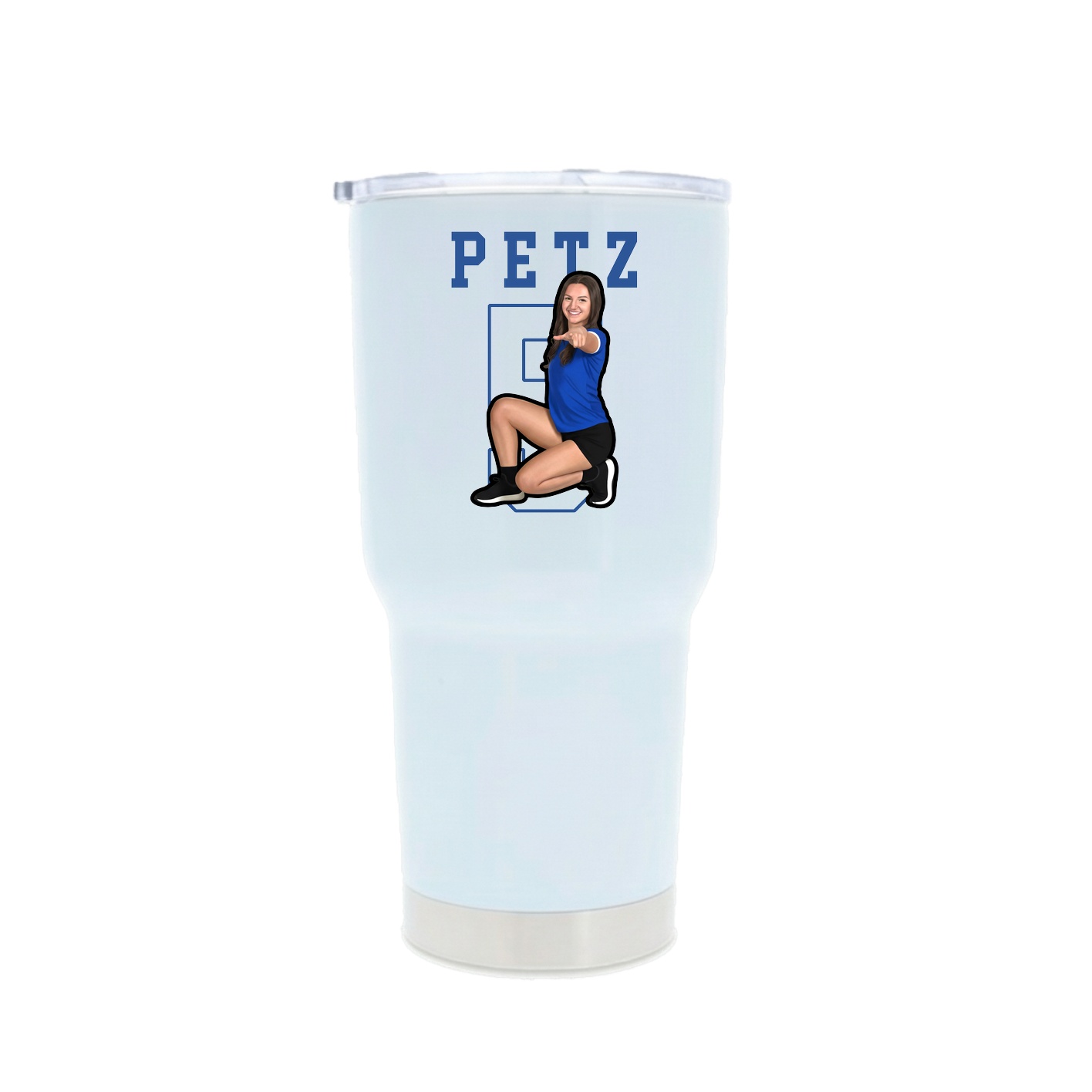 30oz Stainless Steel Tumbler — Shirsey in White