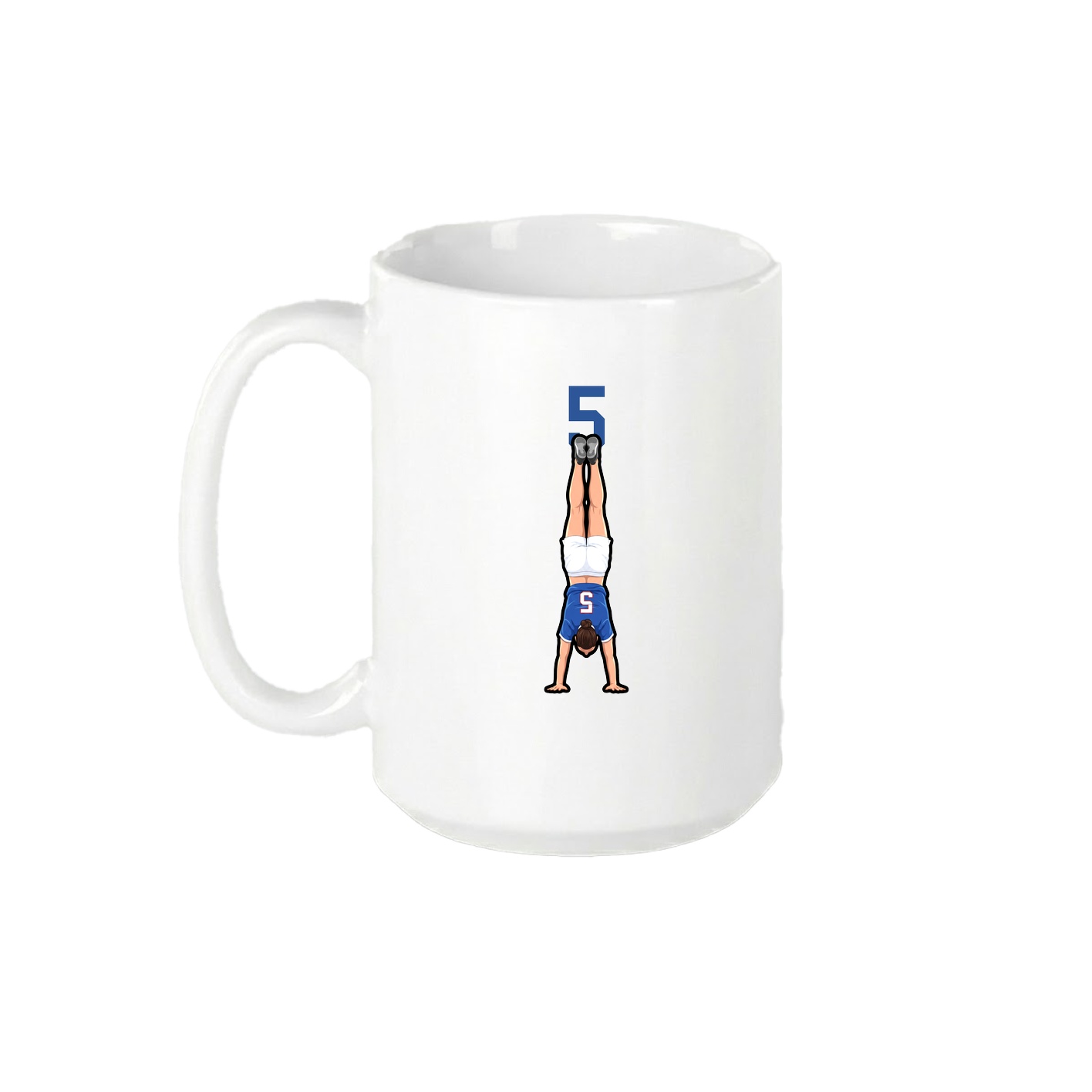15oz Coffee Mug — Number Top in White