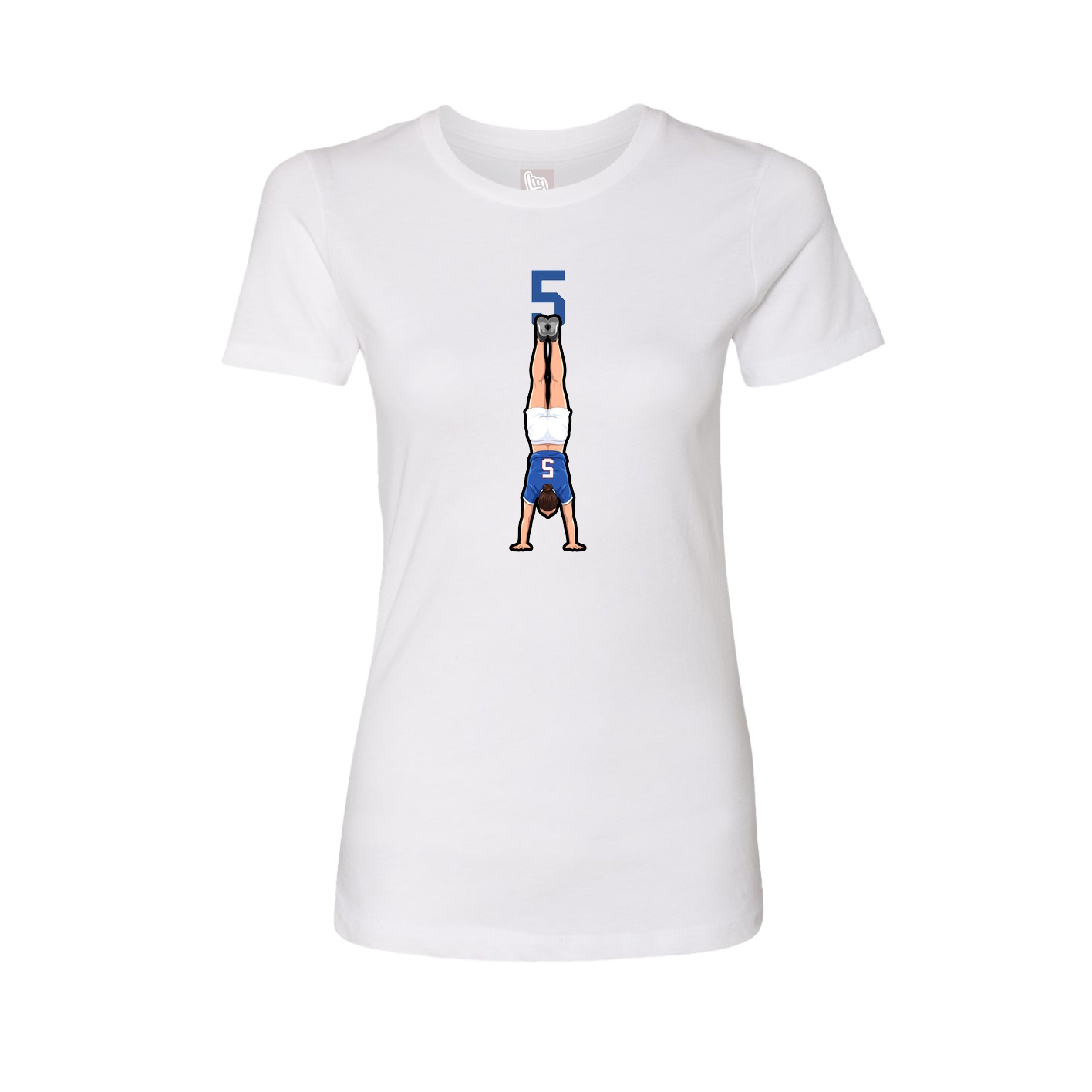 Fitted Women's Tee — Number Top in White