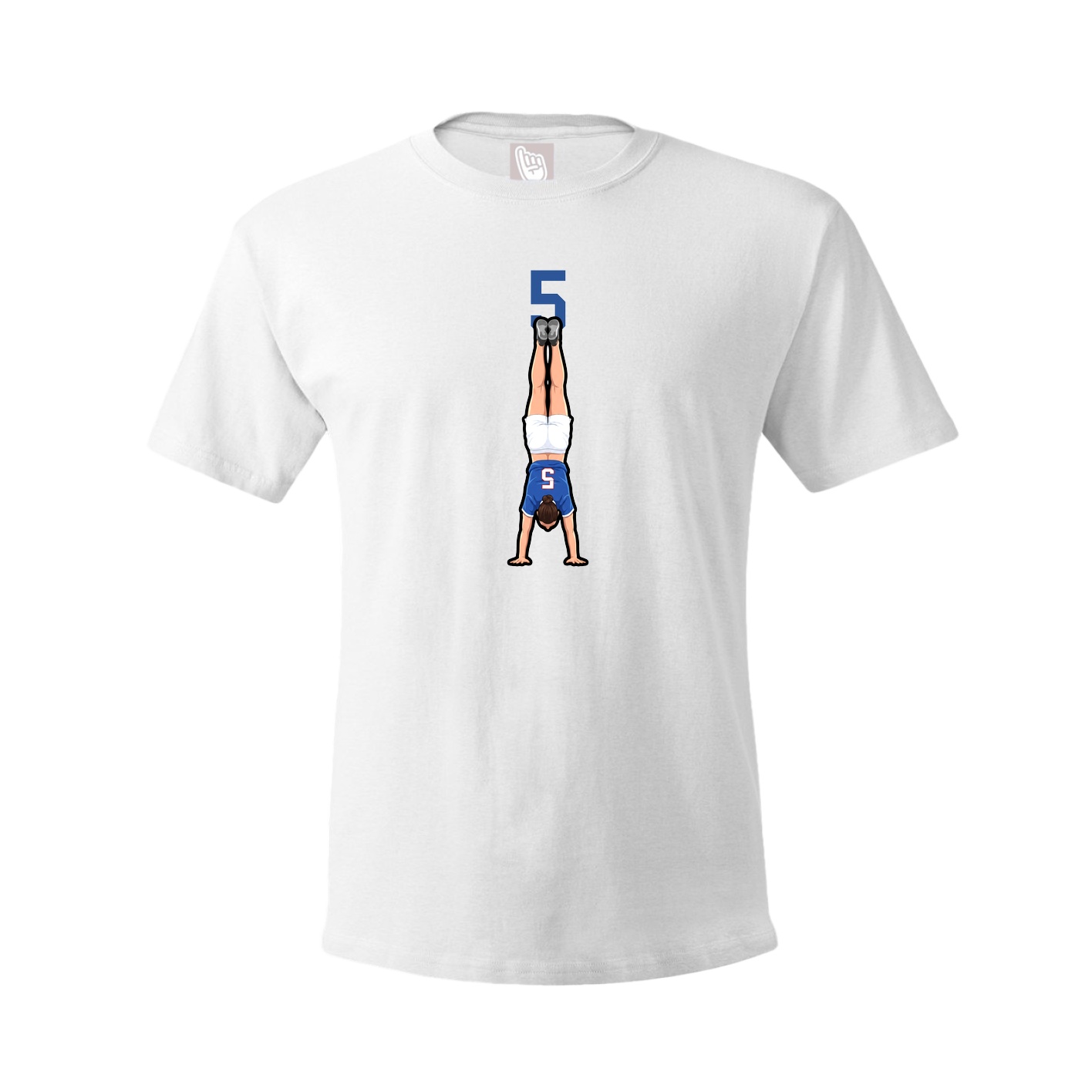 Youth Tee — Number Top in White