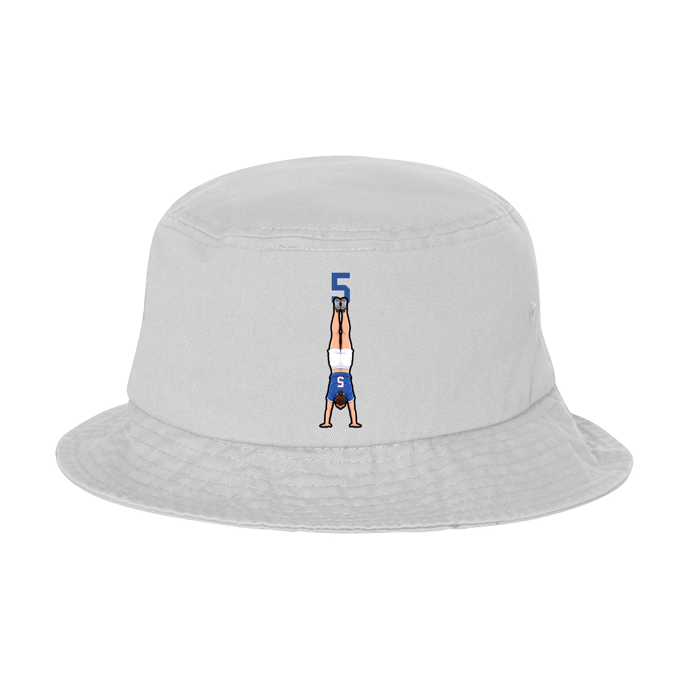 Bucket Cap — Number Top in White
