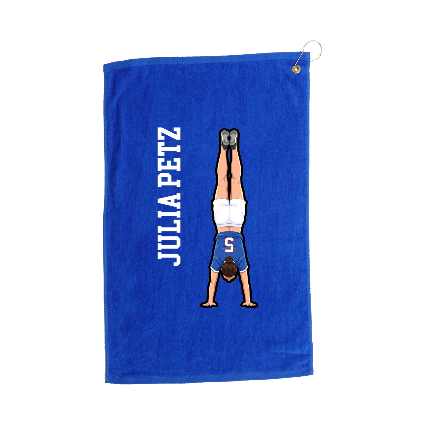 Golf Towel — Name Vertical in Royal