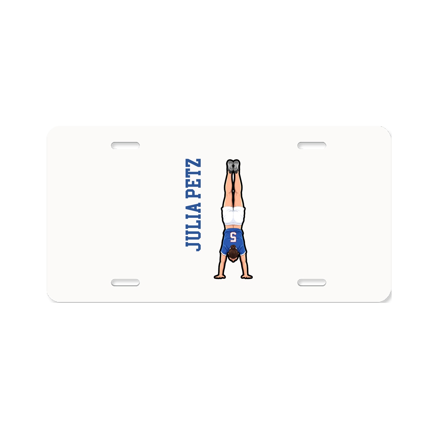 License Plate — Name Vertical in Classic