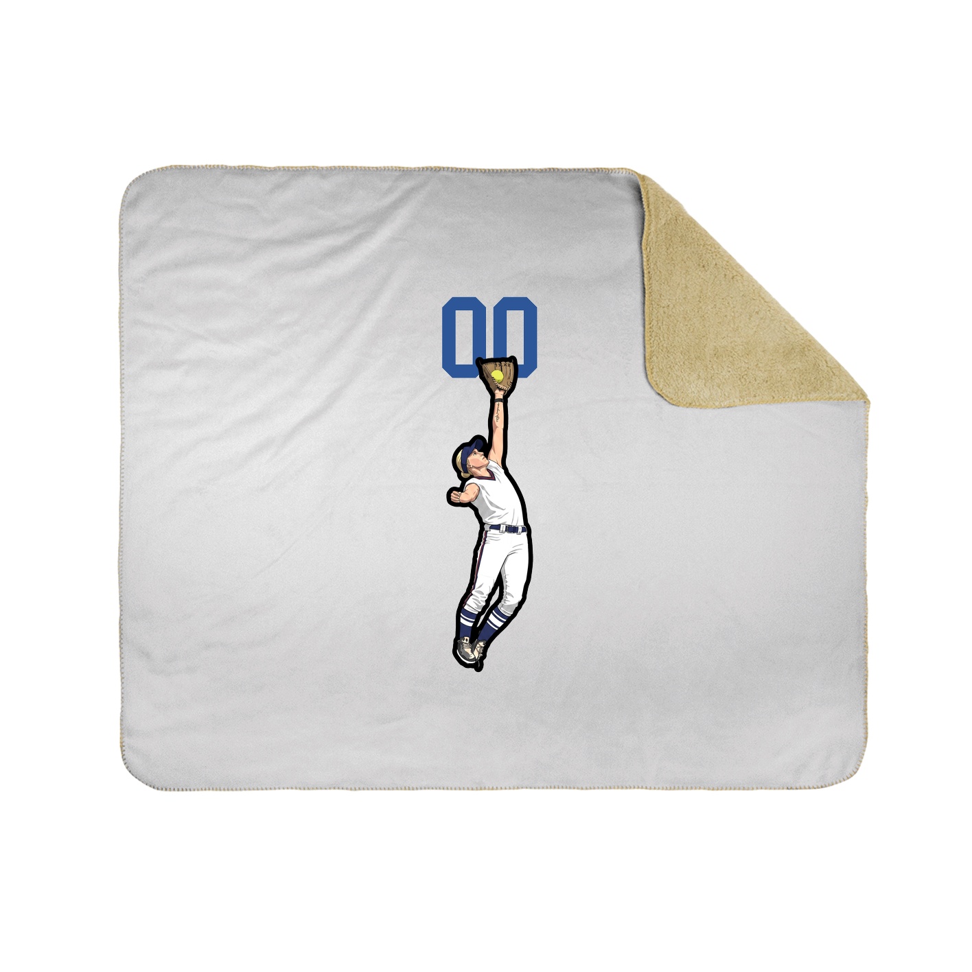 Throw Blanket — Number Top in White