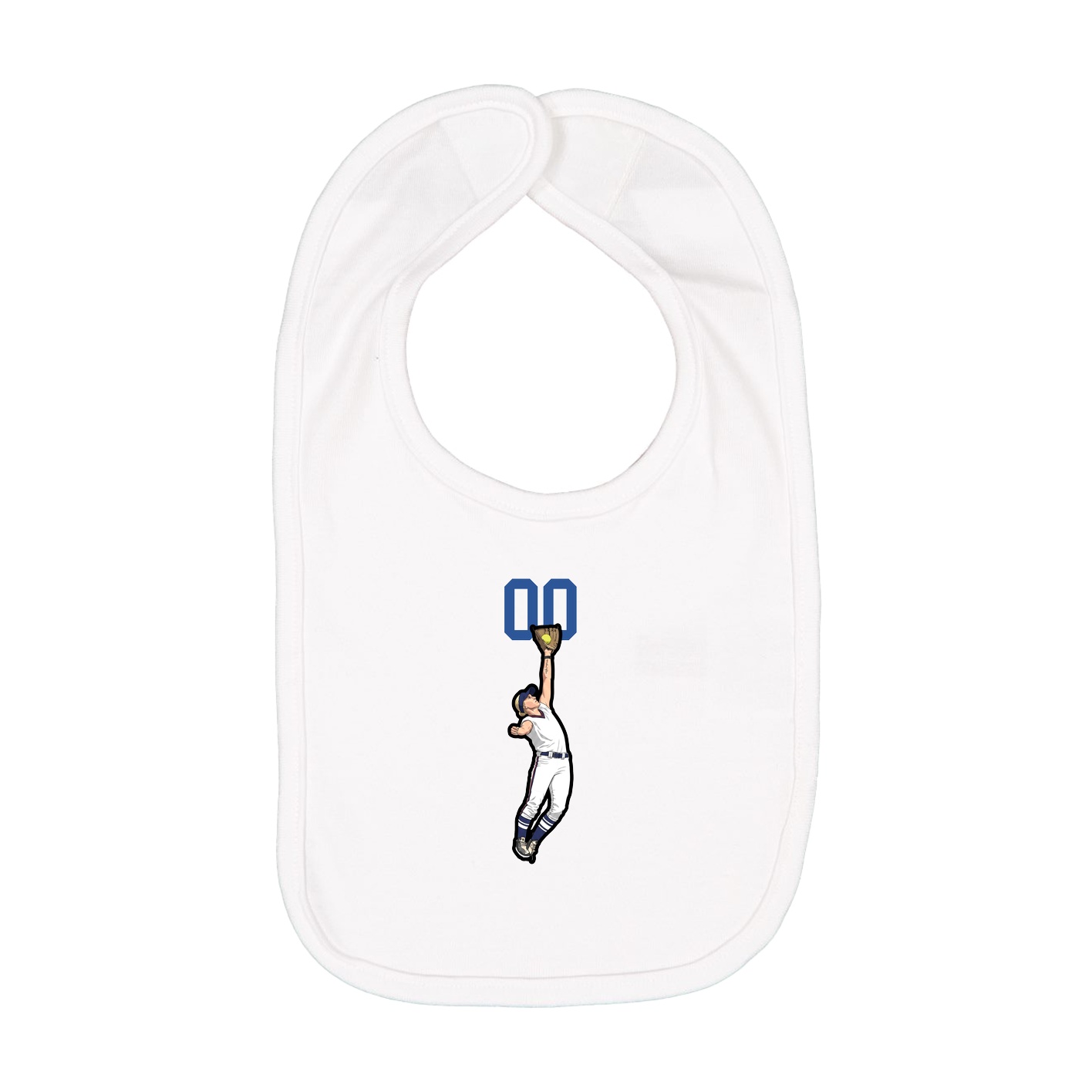 Infant Bib — Number Top in White