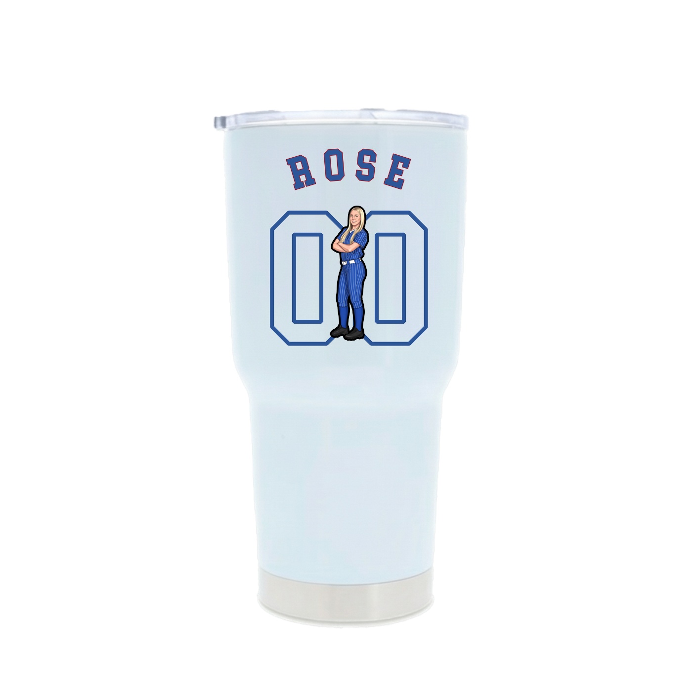 30oz Stainless Steel Tumbler — Shirsey Arch in White