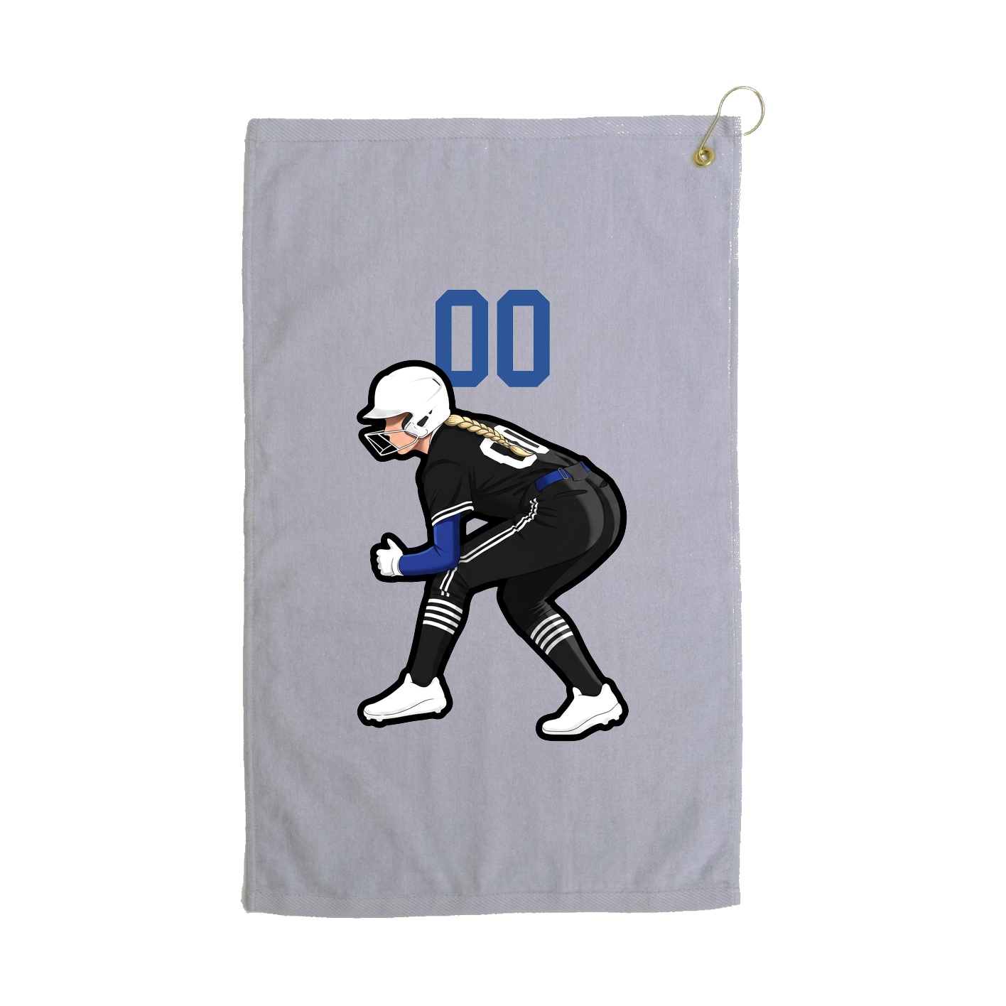 Golf Towel — Number Top in Grey