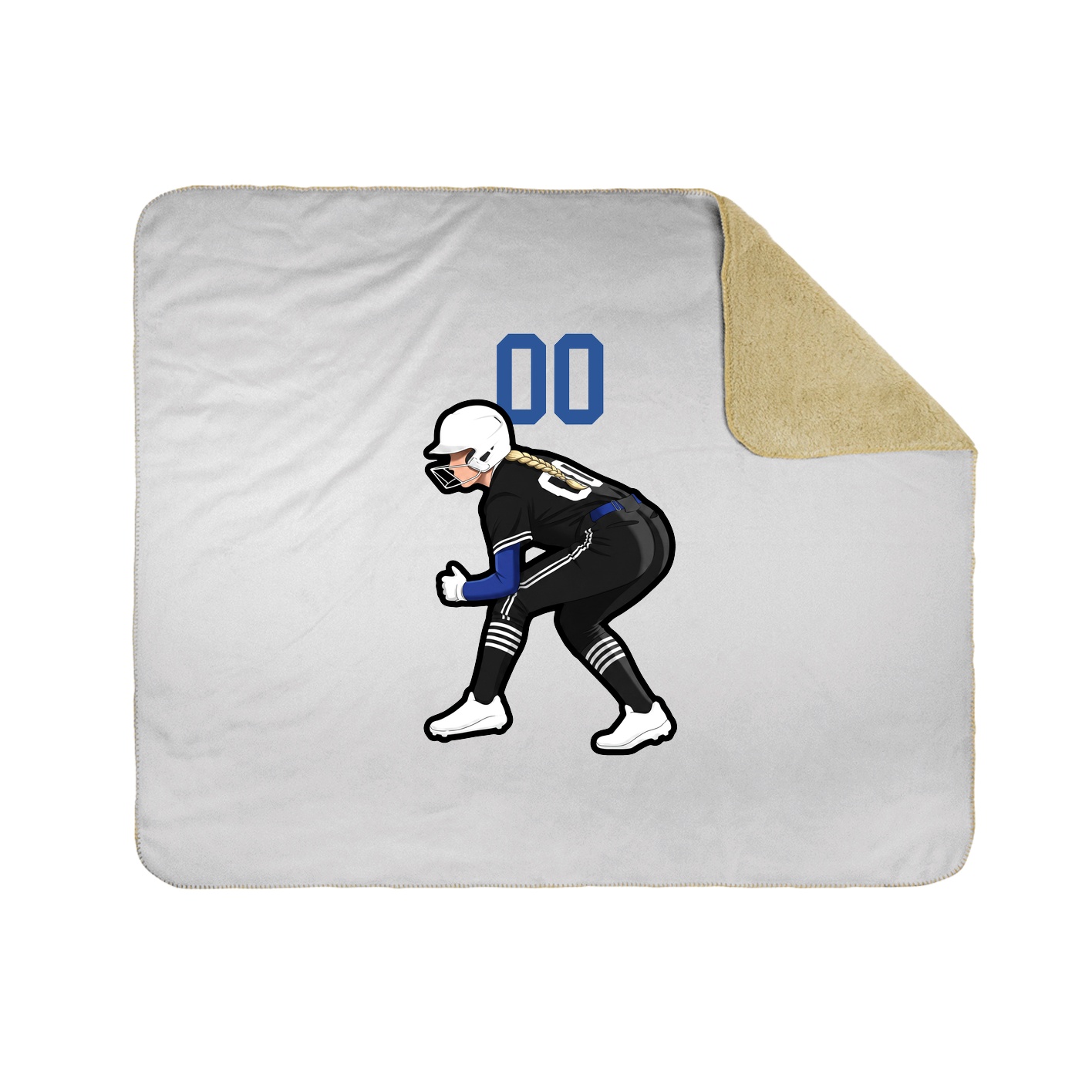 Throw Blanket — Number Top in White
