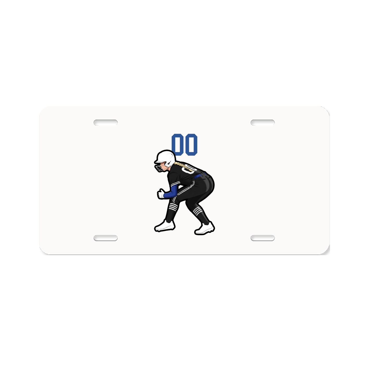 License Plate — Number Top in Classic
