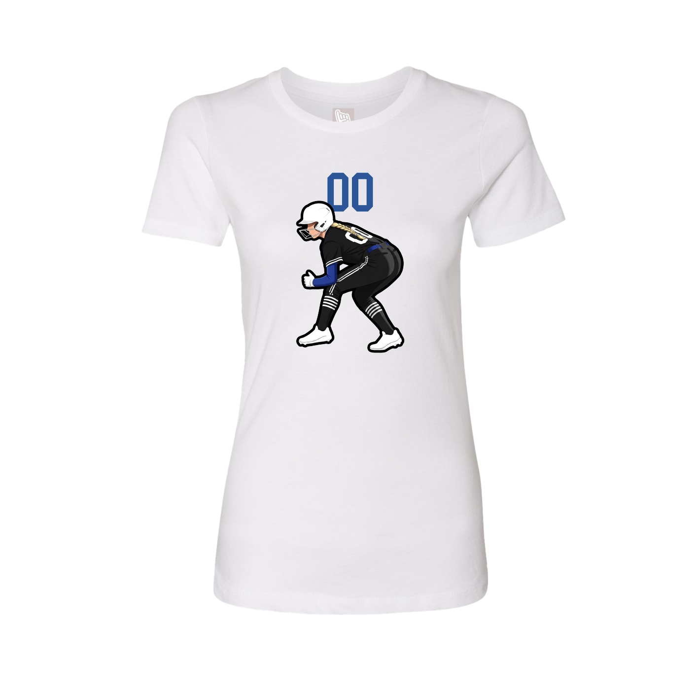 Womens Tee — Number Top in White