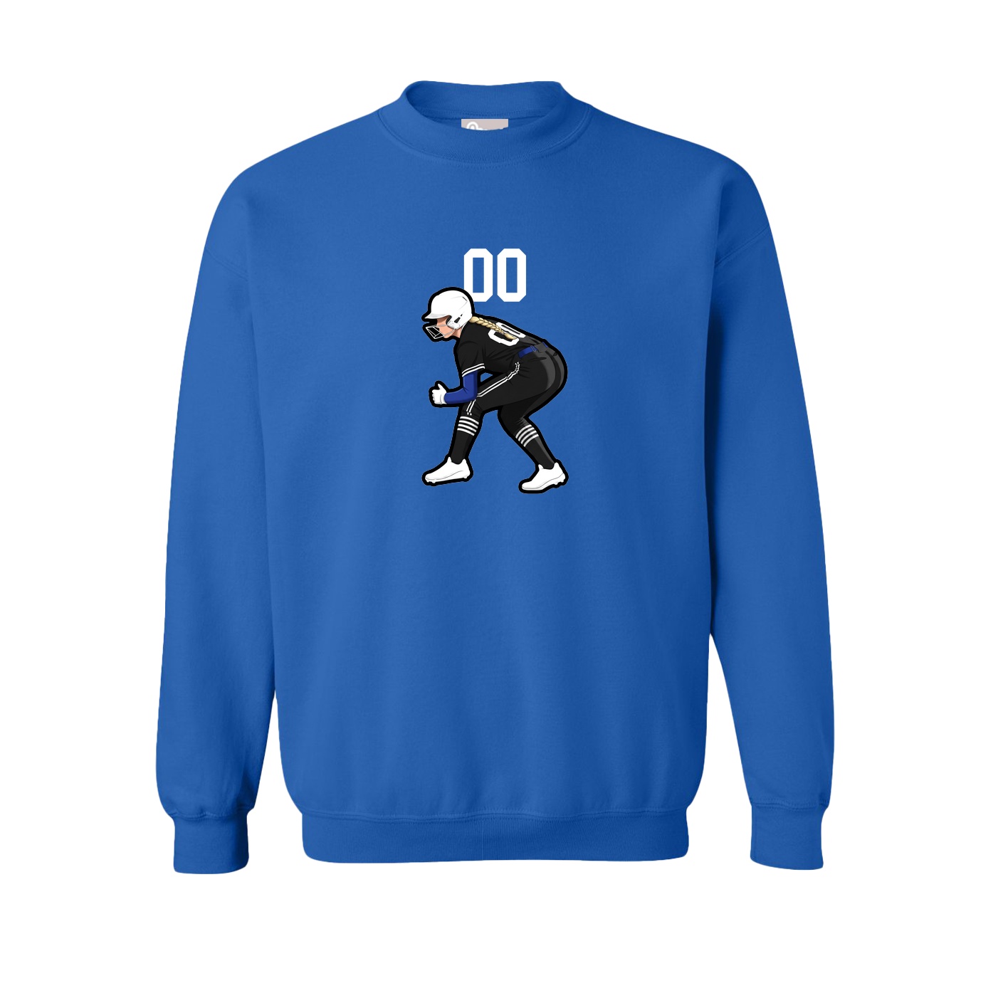 Fleece Crew — Number Top in Royal