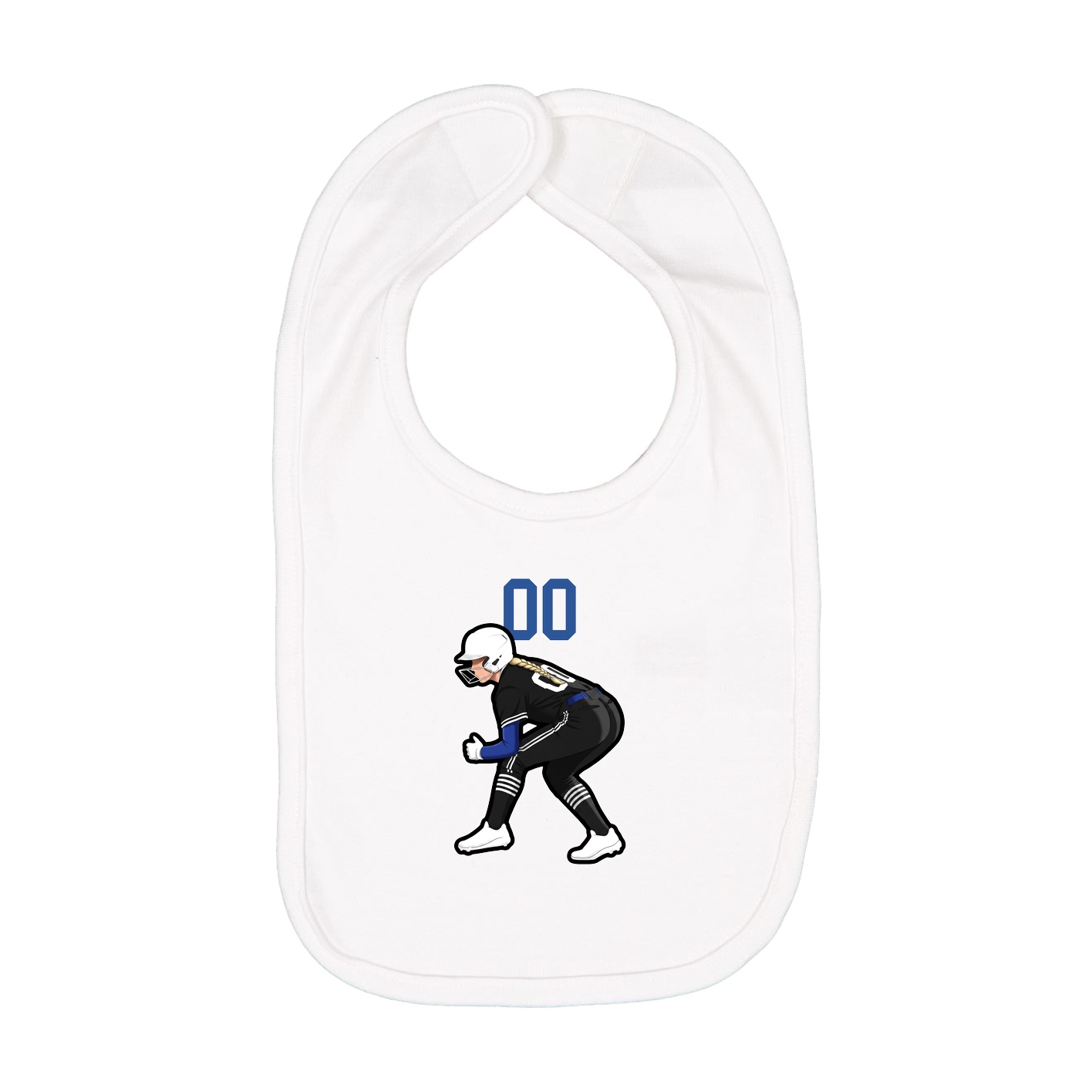 Infant Bib — Number Top in White